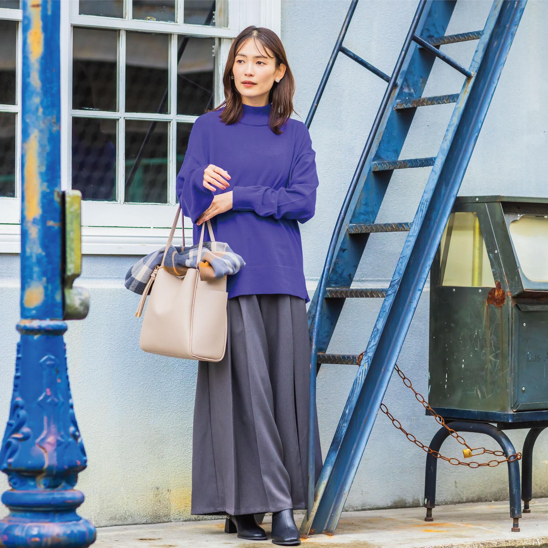 ITS&rsquo;DEMO「【静電気防止／手洗い可】クリーミータッチハイネックニット」|ニット・セーター|