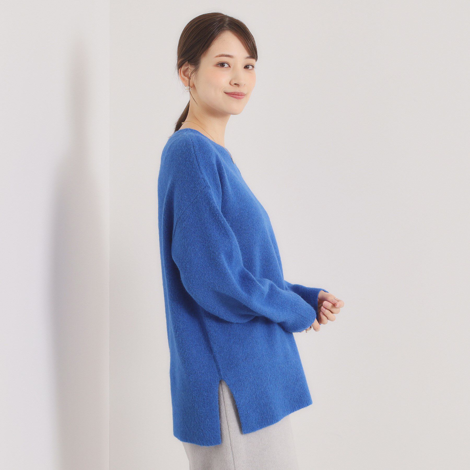 ITS&rsquo;DEMO「【洗濯機OK】ミックスヤーンクルーニット」|ニット・セーター|