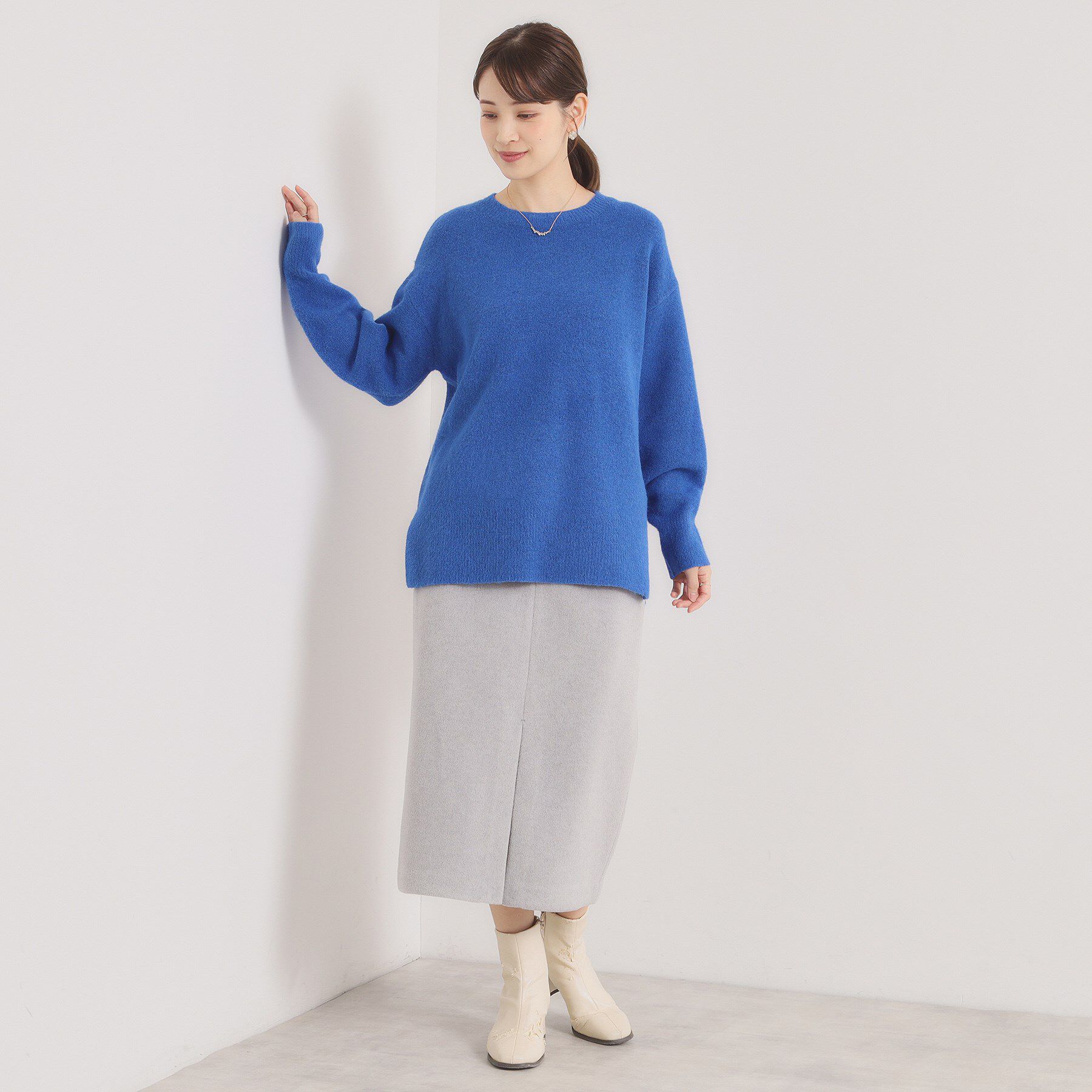 ITS&rsquo;DEMO「【洗濯機OK】ミックスヤーンクルーニット」|ニット・セーター|