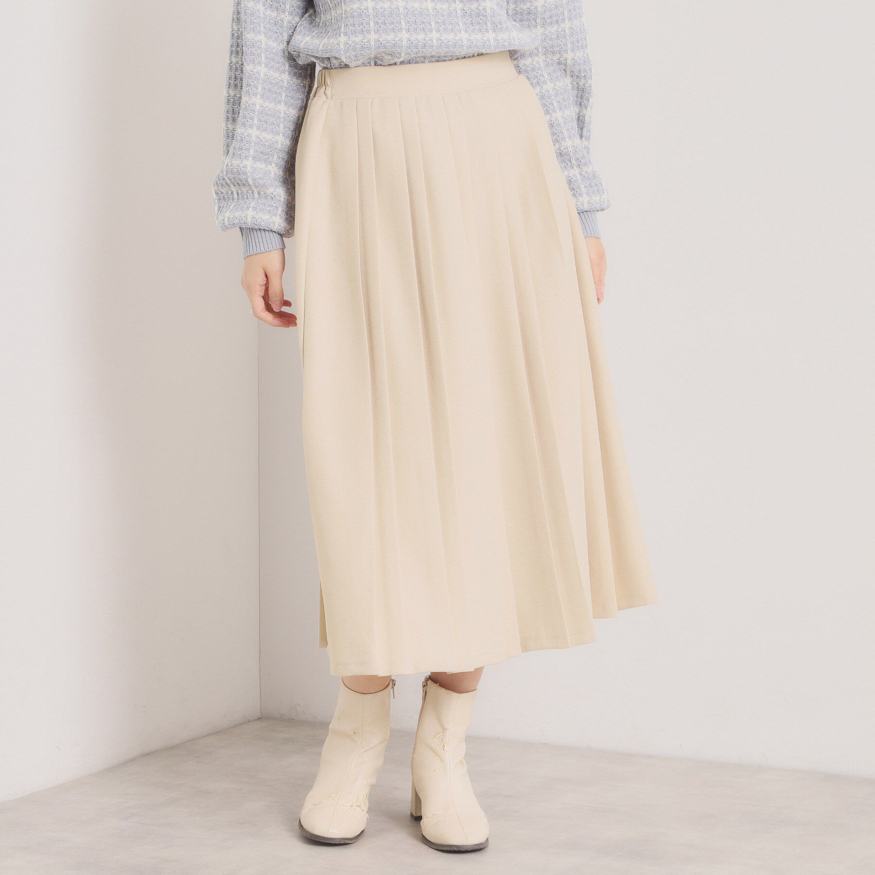 ITS&rsquo;DEMO「【手洗い可】プリーツスカート」|スカート|アイボリー(004)