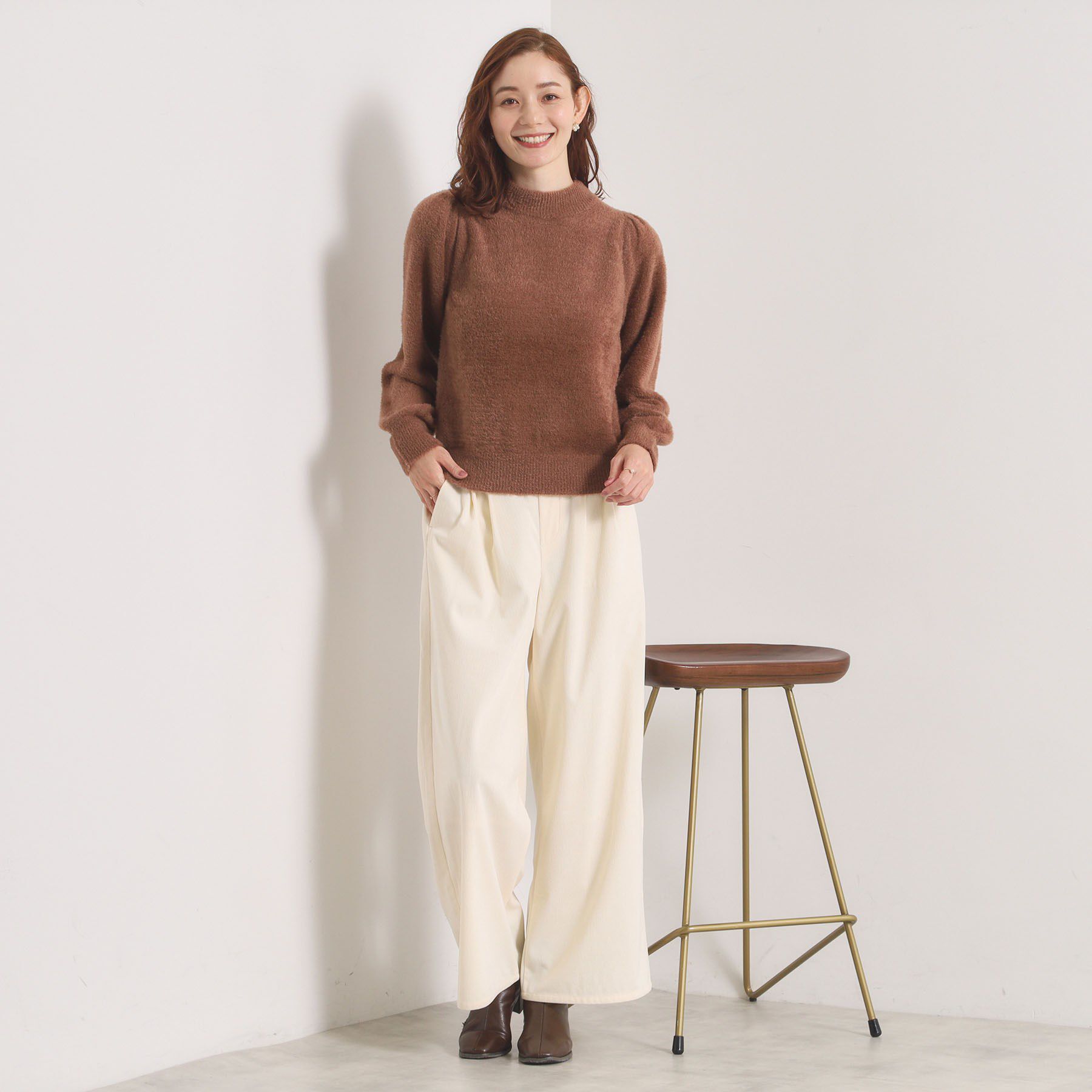 ITS&rsquo;DEMO「【手洗い可】フェザーヤーンパフスリーブニット」|ニット・セーター|