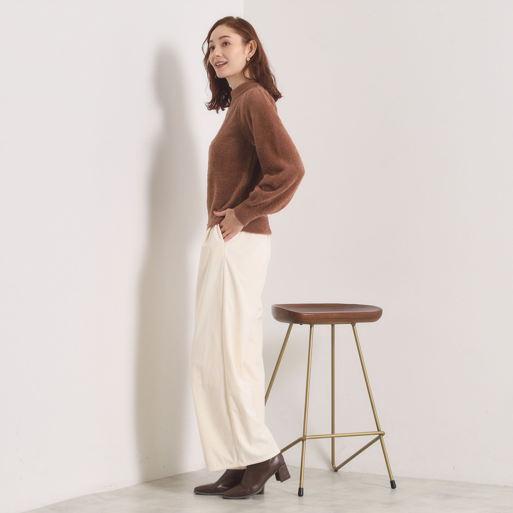 ITS&rsquo;DEMO「【手洗い可】フェザーヤーンパフスリーブニット」|ニット・セーター|