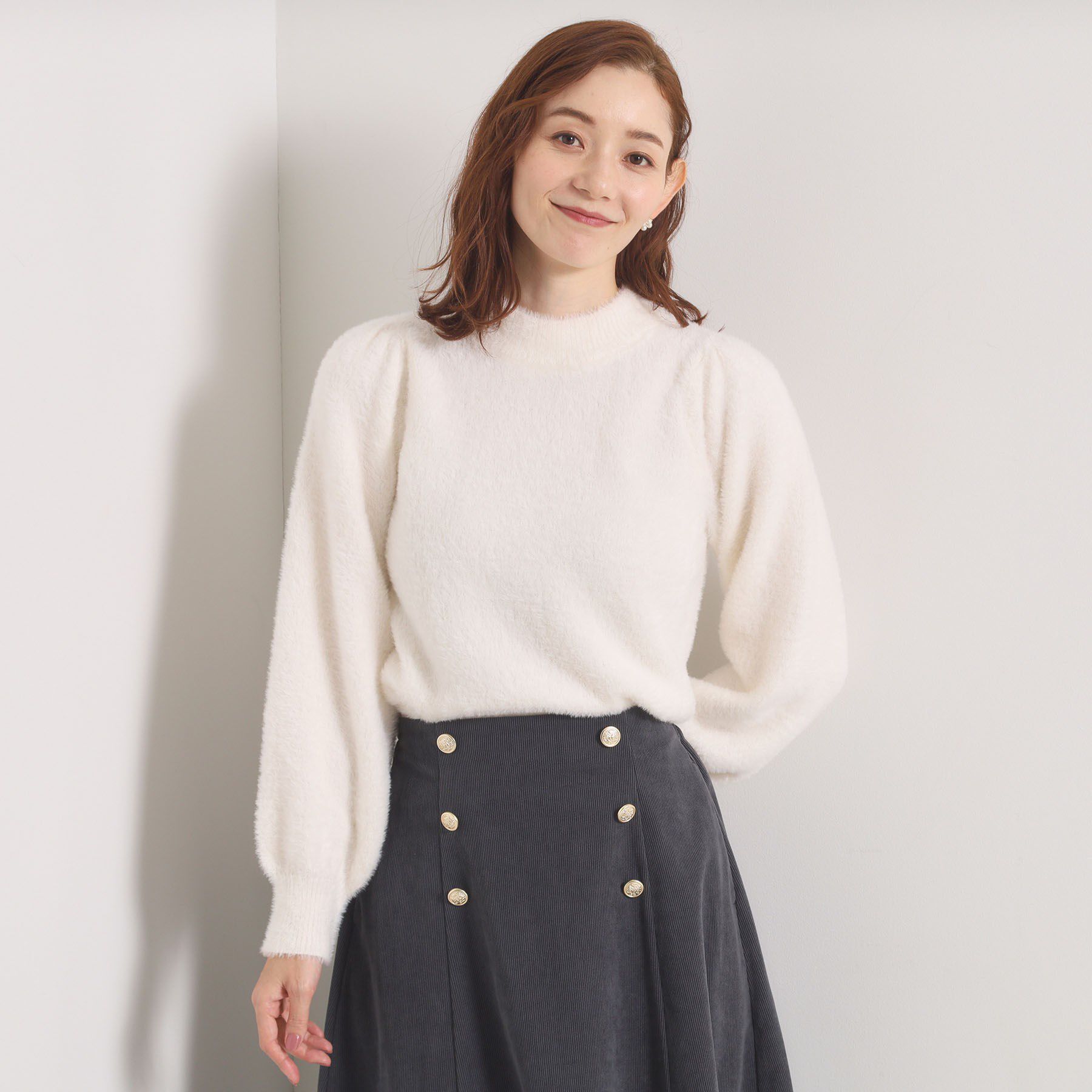 ITS&rsquo;DEMO「【手洗い可】フェザーヤーンパフスリーブニット」|ニット・セーター|