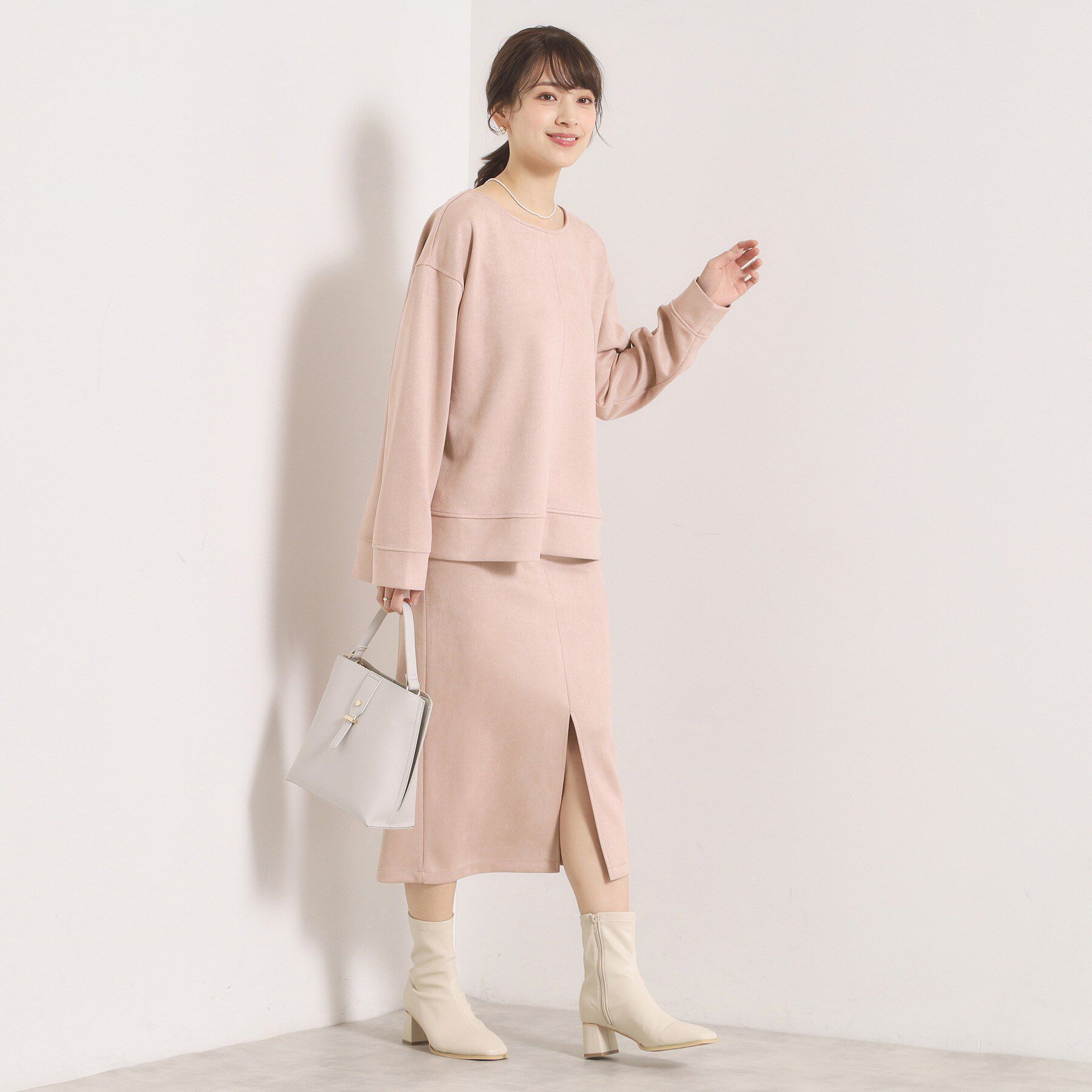 ITS&rsquo;DEMO「【セットアップ可／手洗い可】カットスエードスカート」|スカート|