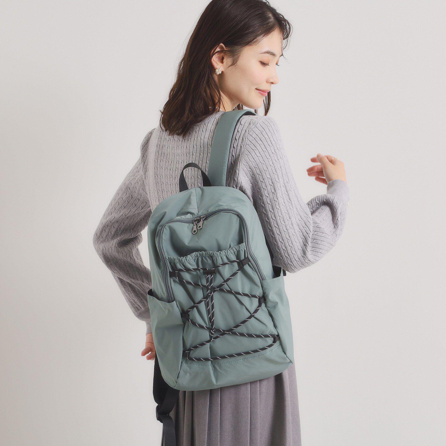 ITS&rsquo;DEMO「【8ポケット】撥水レースアップリュック」|リュック|