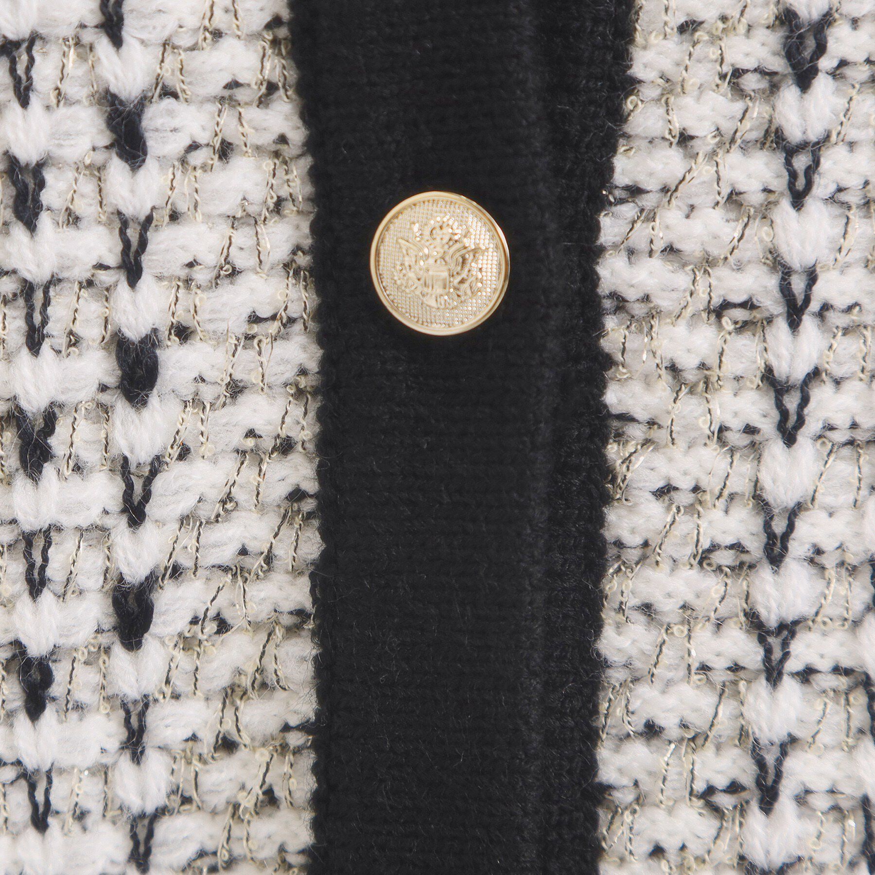 ITS&rsquo;DEMO「【入卒/手洗い可】ラメツイードニットジャケット」|ノーカラージャケット|