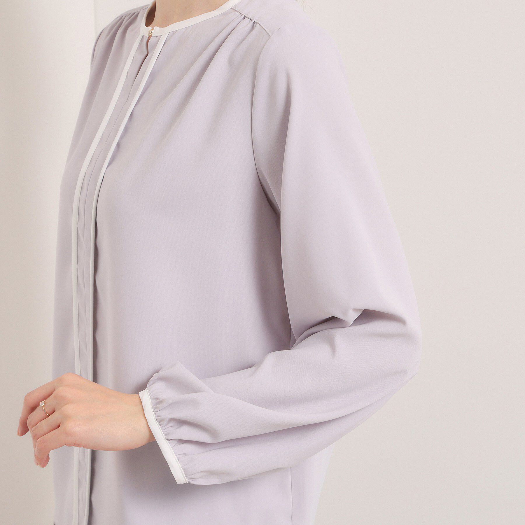 ITS&rsquo;DEMO「【入卒／手洗い可】配色ブラウス」|シャツ・ブラウス|