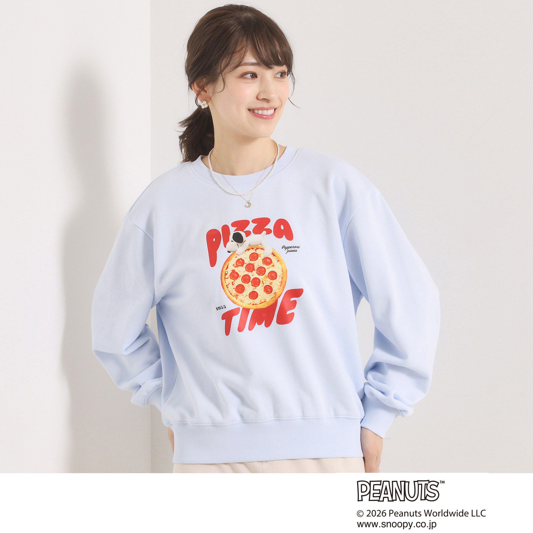 ITS&rsquo;DEMO「＜PEANUTS＞裏毛プルオーバー」|パーカー|サックスブルー(09