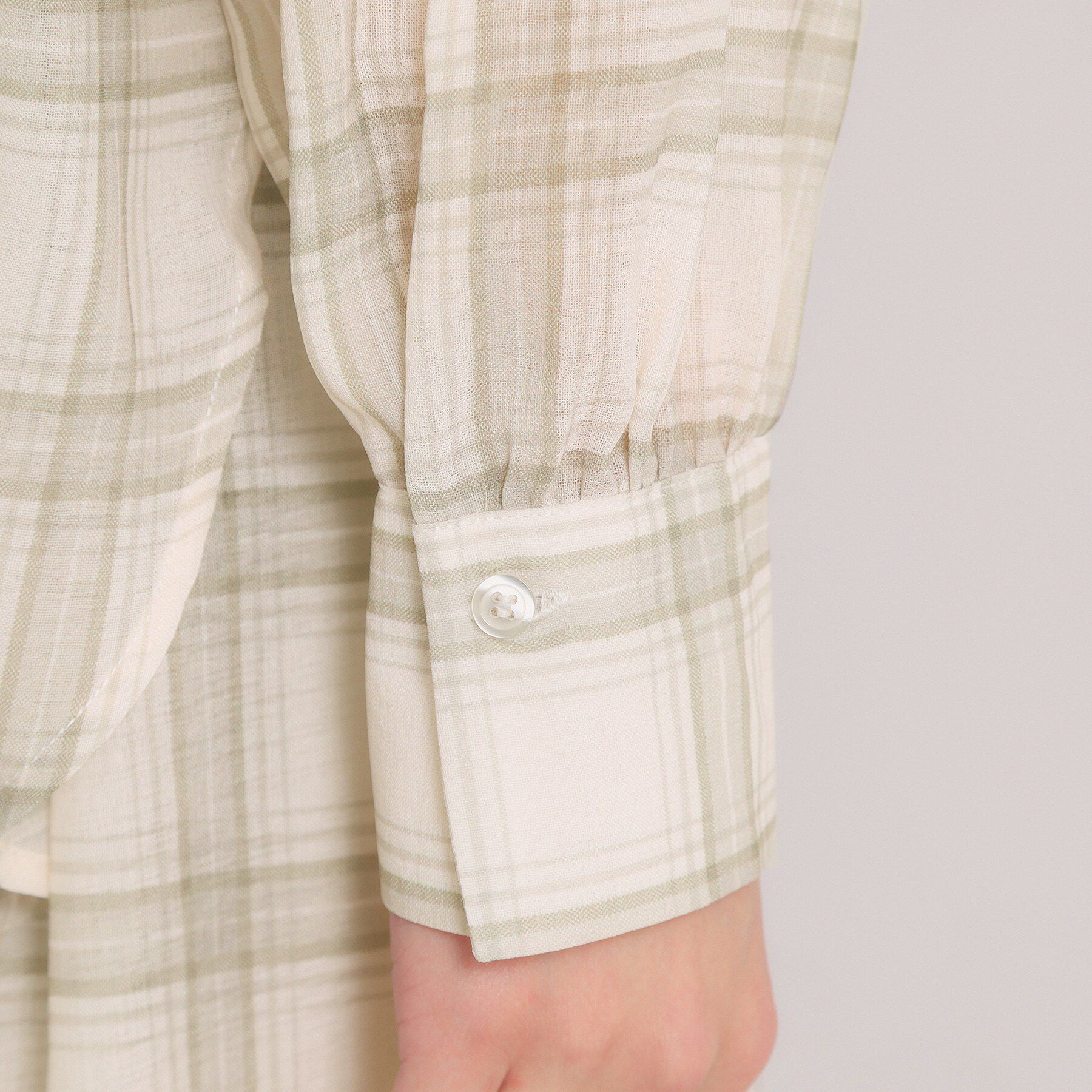 ITS&rsquo;DEMO「【セットアップ可／手洗い可】シアーチェックシャツ」|シャツ・ブラウス|