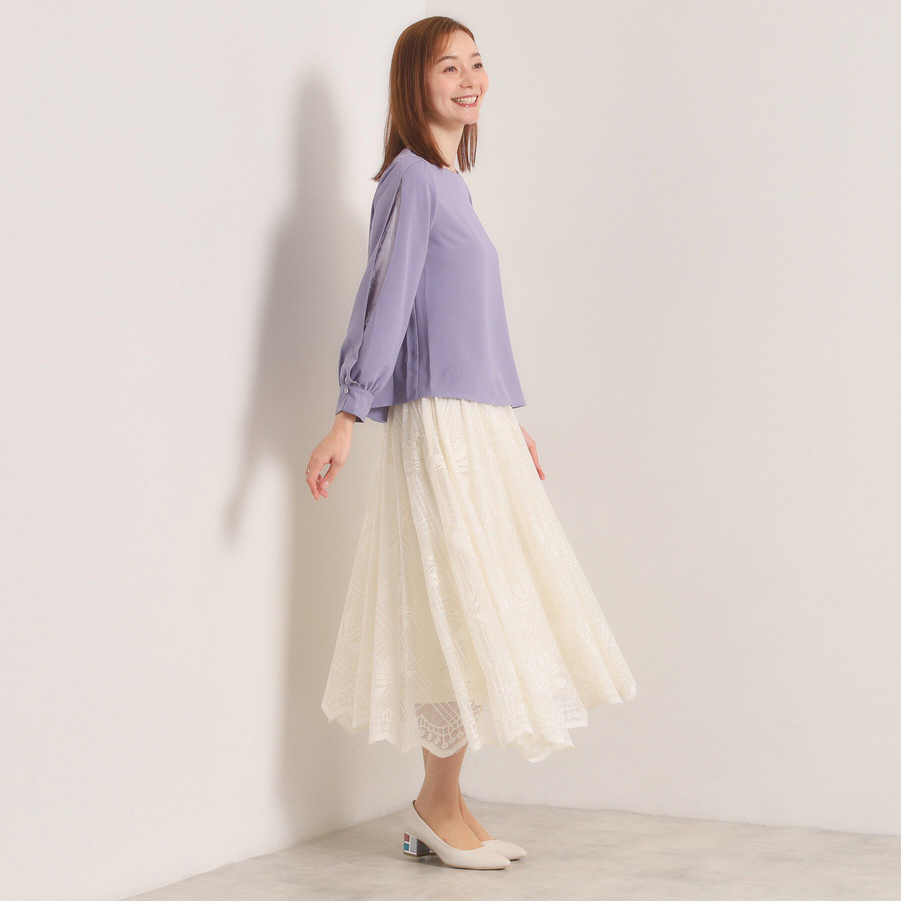 ITS&rsquo;DEMO「【手洗い可】袖スリットレースブラウス」|シャツ・ブラウス|