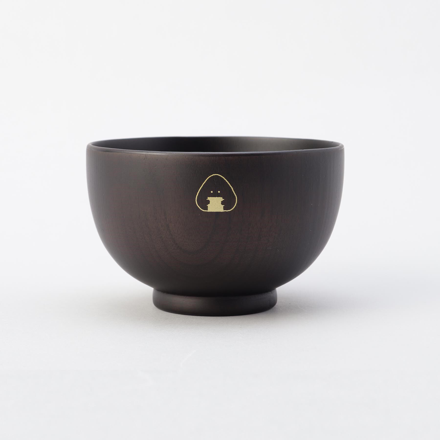 212 KITCHEN STORE「ぎゅっとおにぎりさん 木製汁椀 黒」|食器・キッチングッズ|