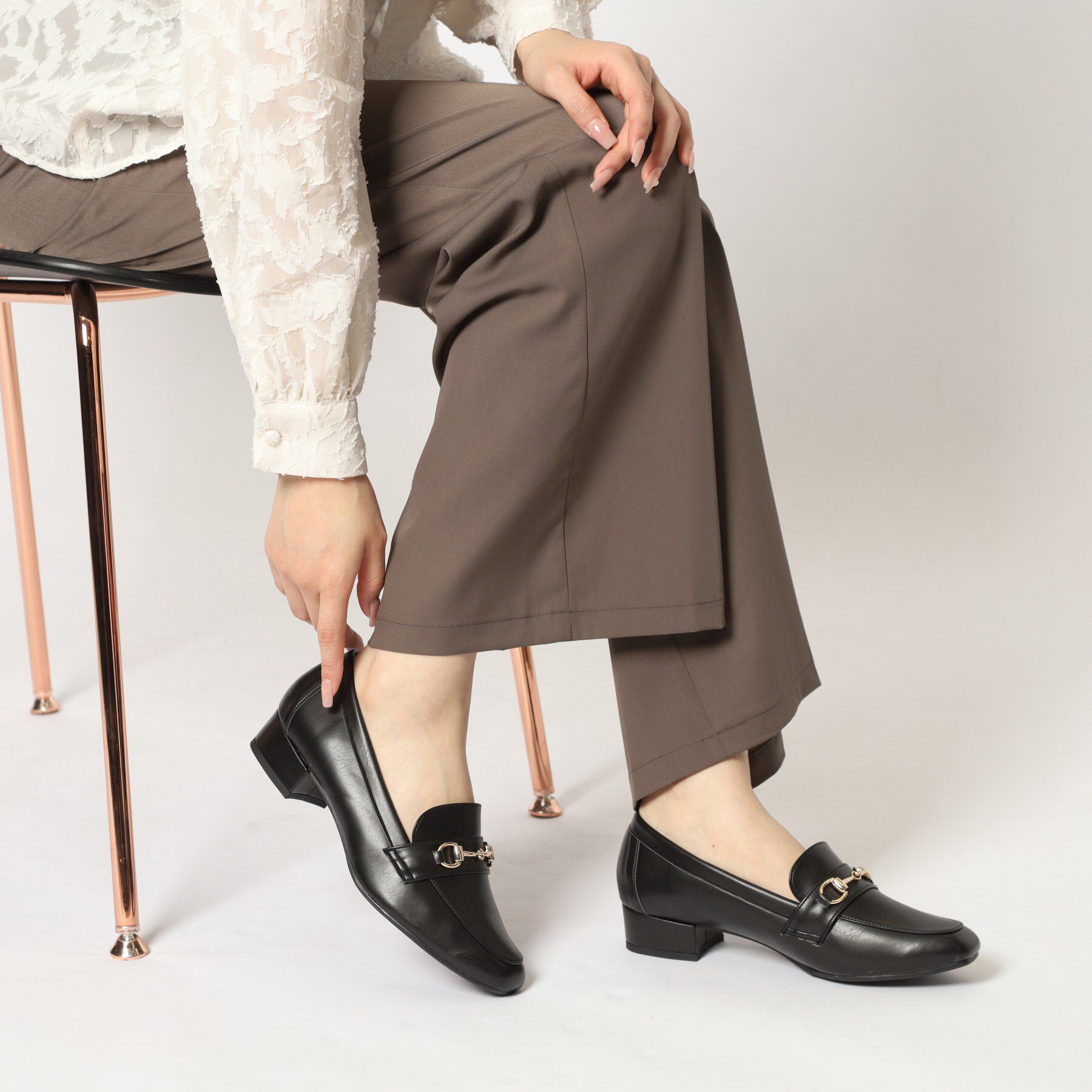 ESPERANZA「スクエアトゥローファー レイン対応」|パンプス|