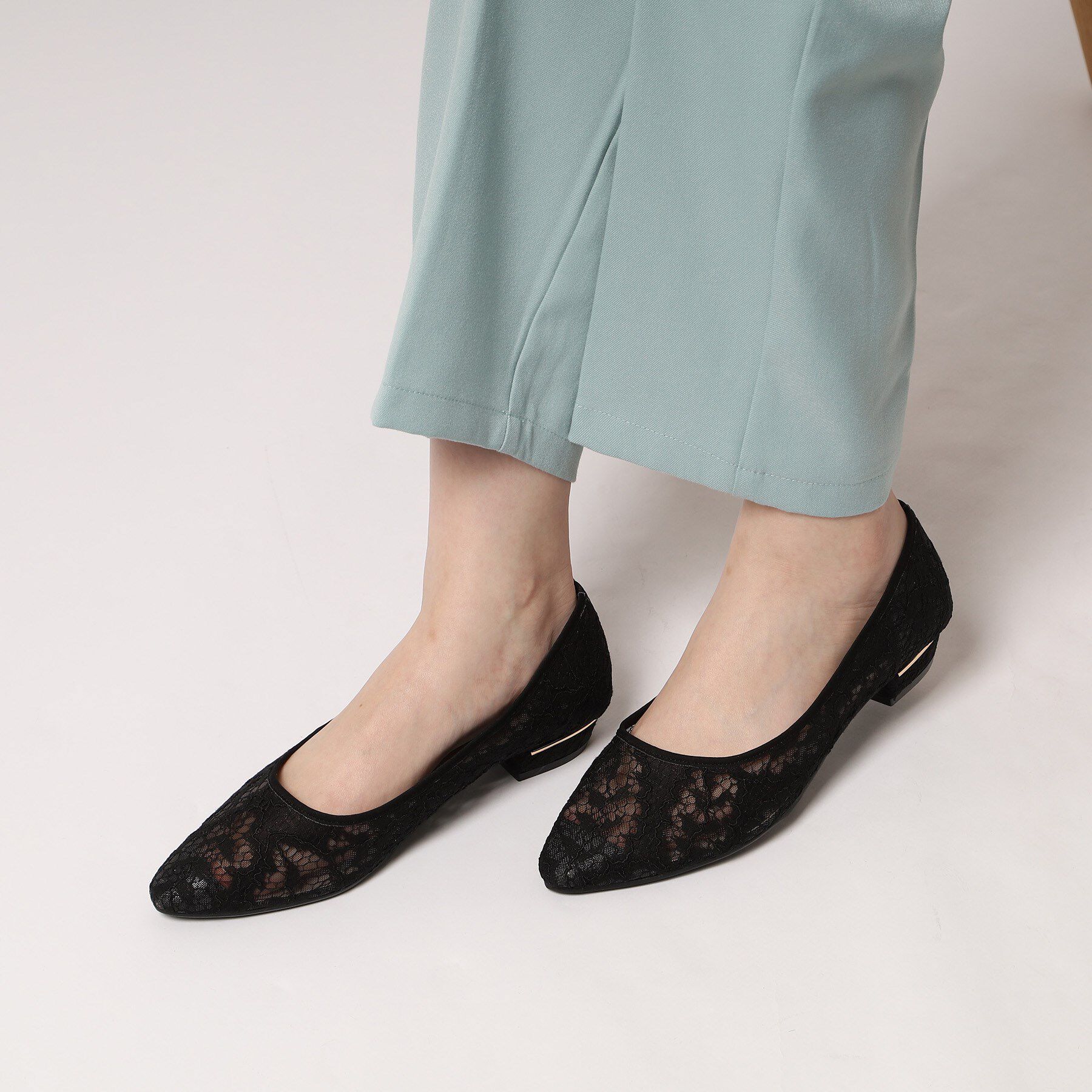 ESPERANZA「《定番》晴雨兼用クッションフラットパンプス」|パンプス|