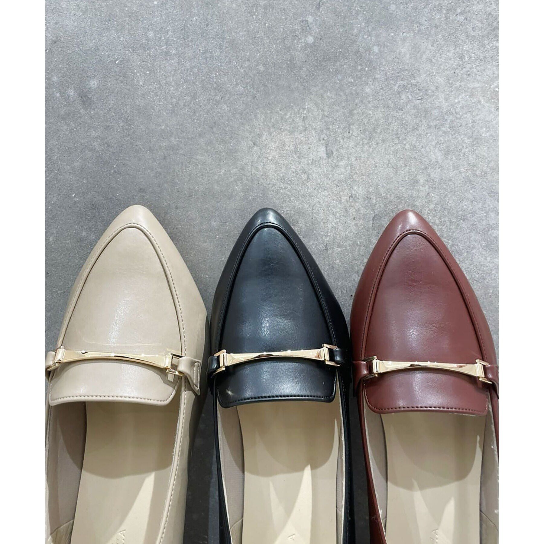 ESPERANZA「ビット付きポインテッドトゥローファーパンプス」|パンプス|