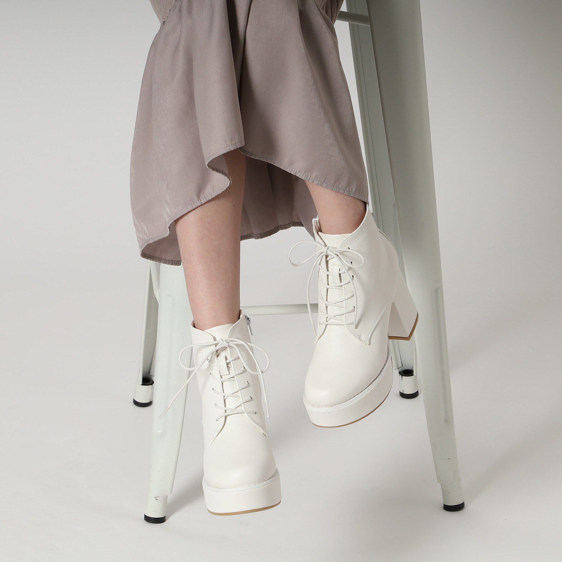 csT&P「厚底レースアップブーツ」|ショートブーツ|