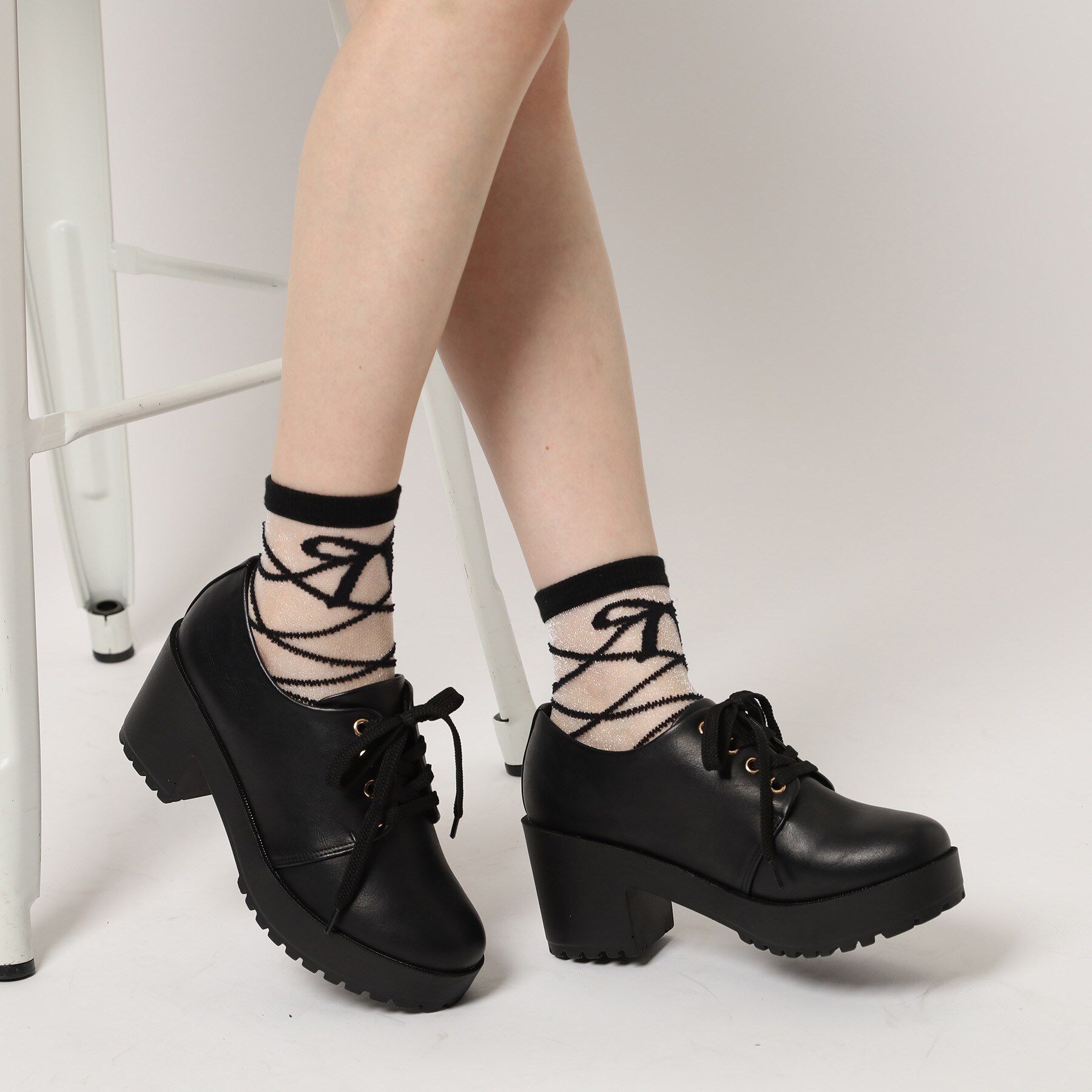 csT&P「厚底レースアップパンプス」|パンプス|