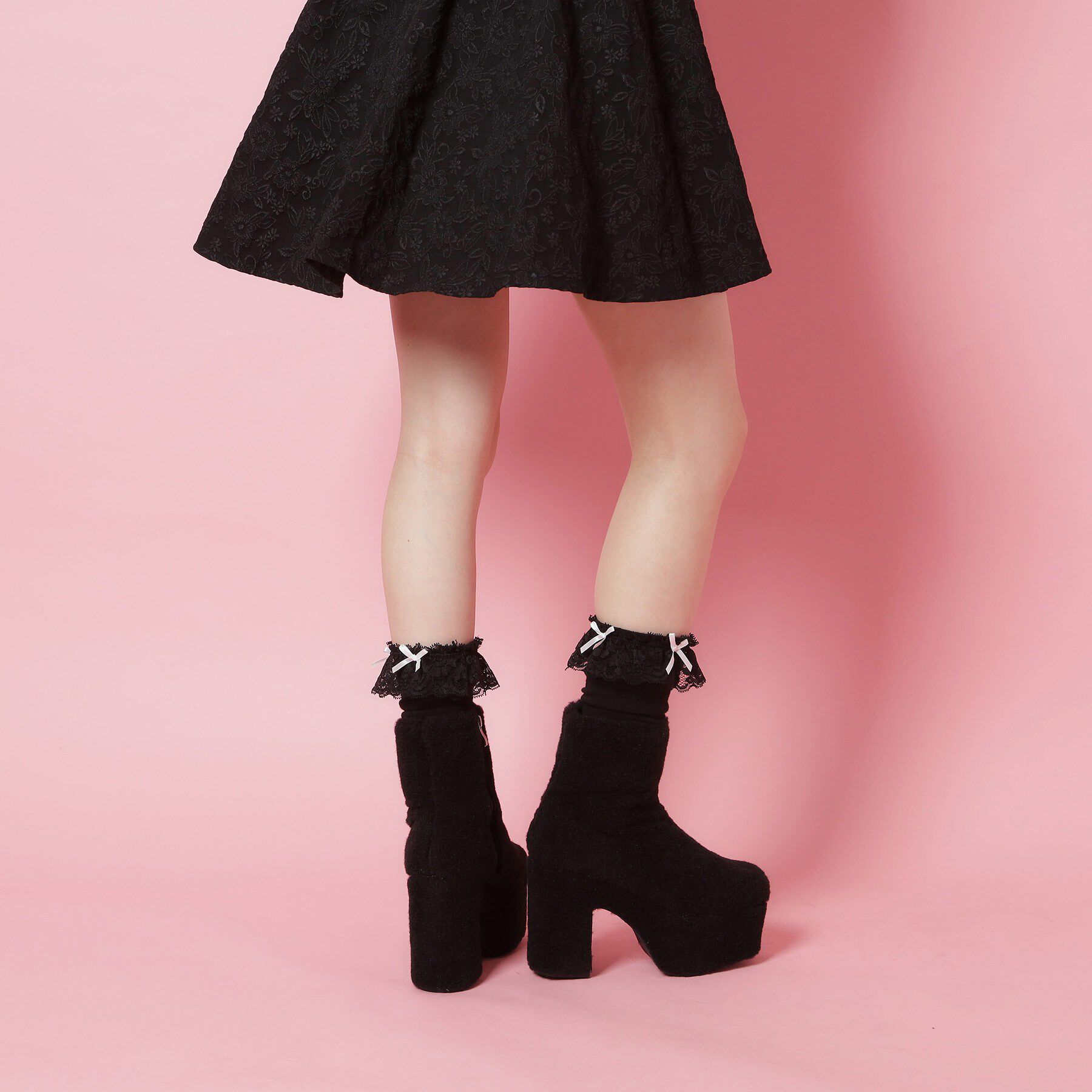 csT&P「スクウェアヒールストレッチブーツ」|ショートブーツ|