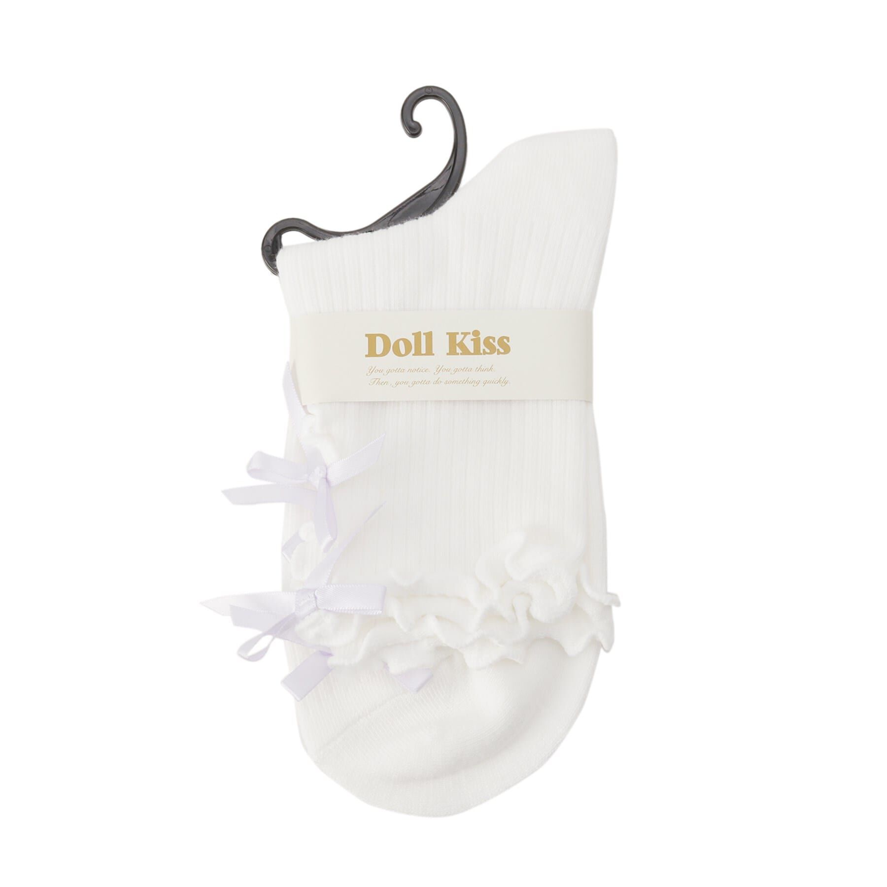 Doll Kiss「くり抜きリボン付きソックス　靴下」|ソックス|パープル(083)