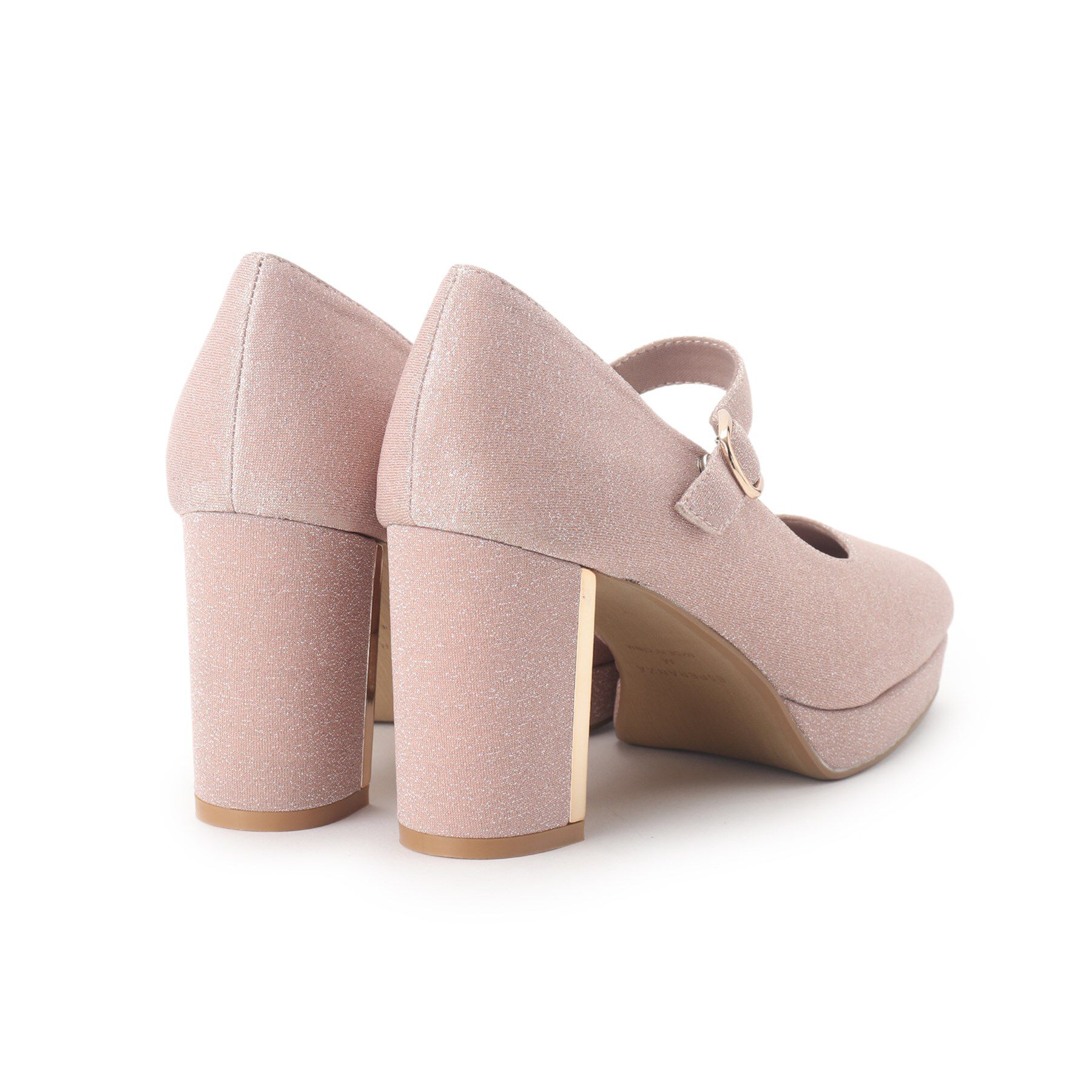 ESPERANZA「メッキプレートヒールストラップパンプス」|パンプス|