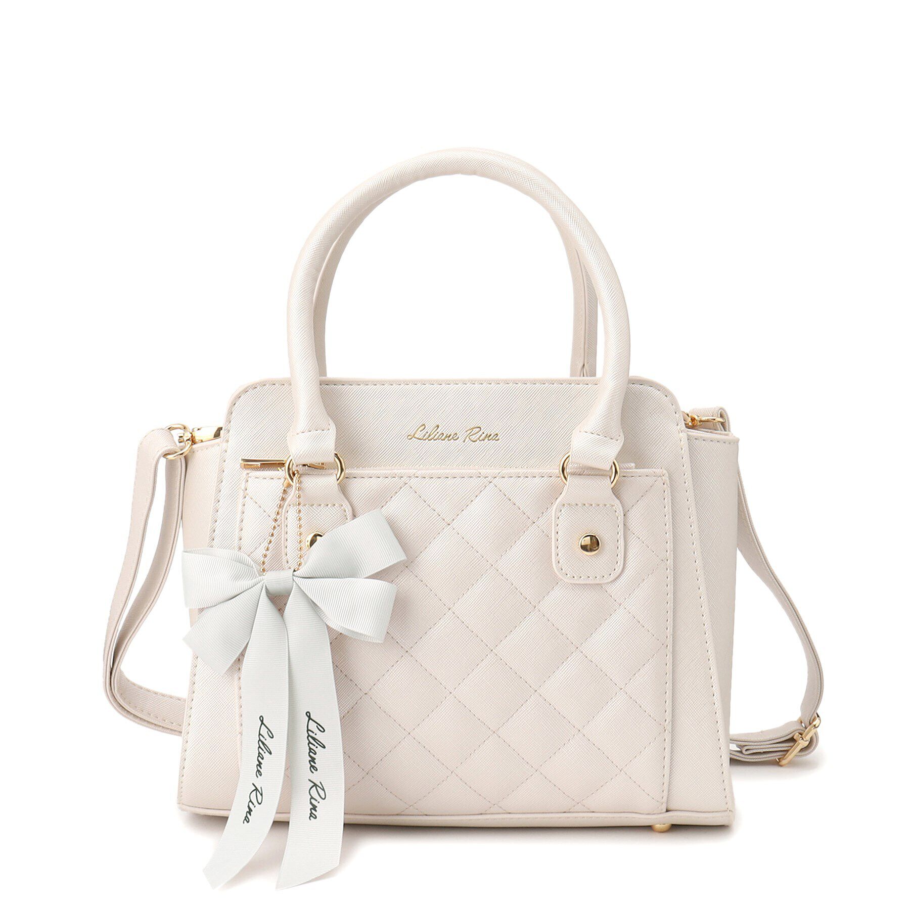 Ober Tashe「キルティングポケット2WAYボストン」|ボストンバッグ|ホワイト(001)