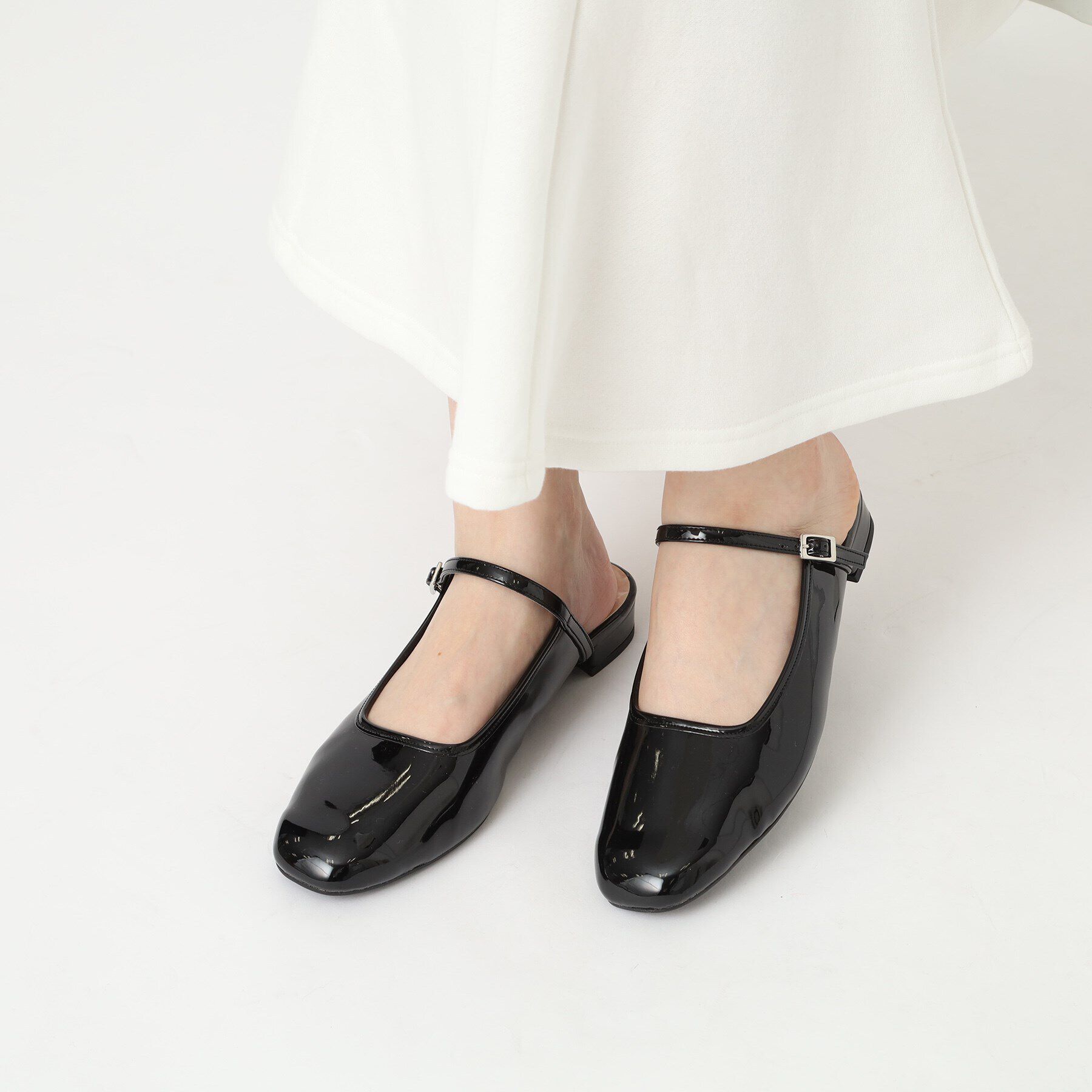 ESPERANZA「スクエアトゥフラットミュール」|サンダル|