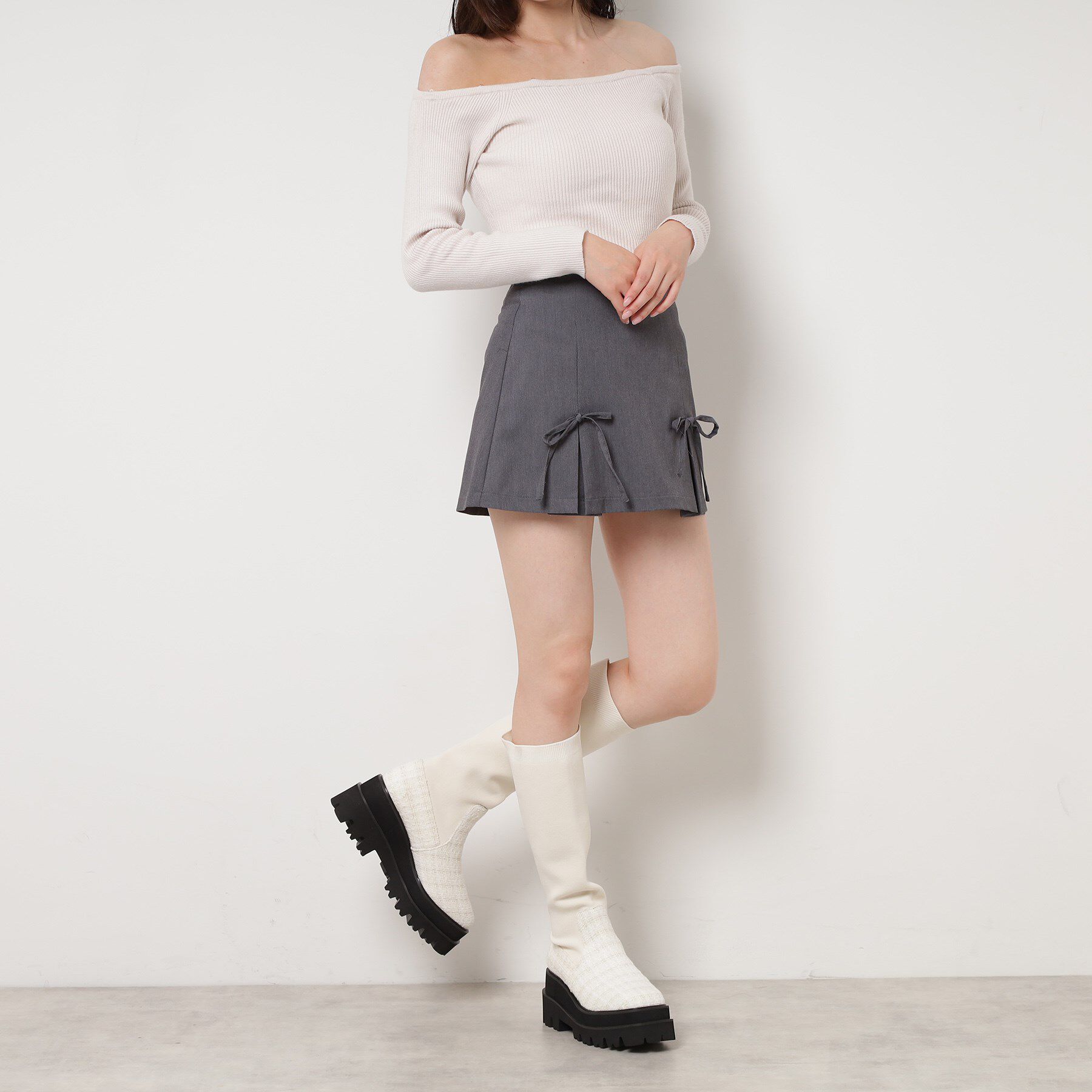 ESPERANZA「ニットロングブーツ」|ショートブーツ|