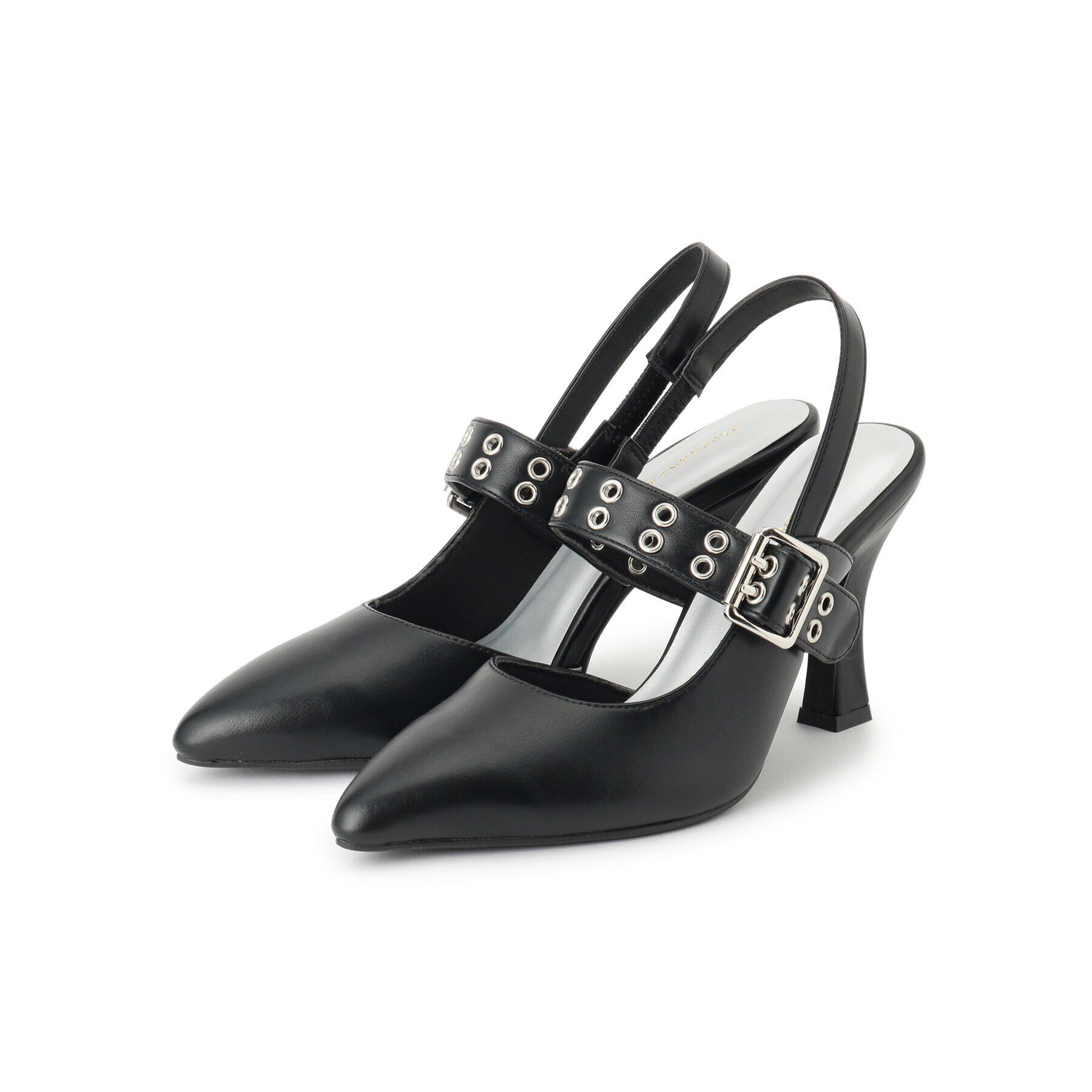 ESPERANZA「グロメットバックストラップパンプス」|パンプス|ﾌﾞﾗｯｸ(019)