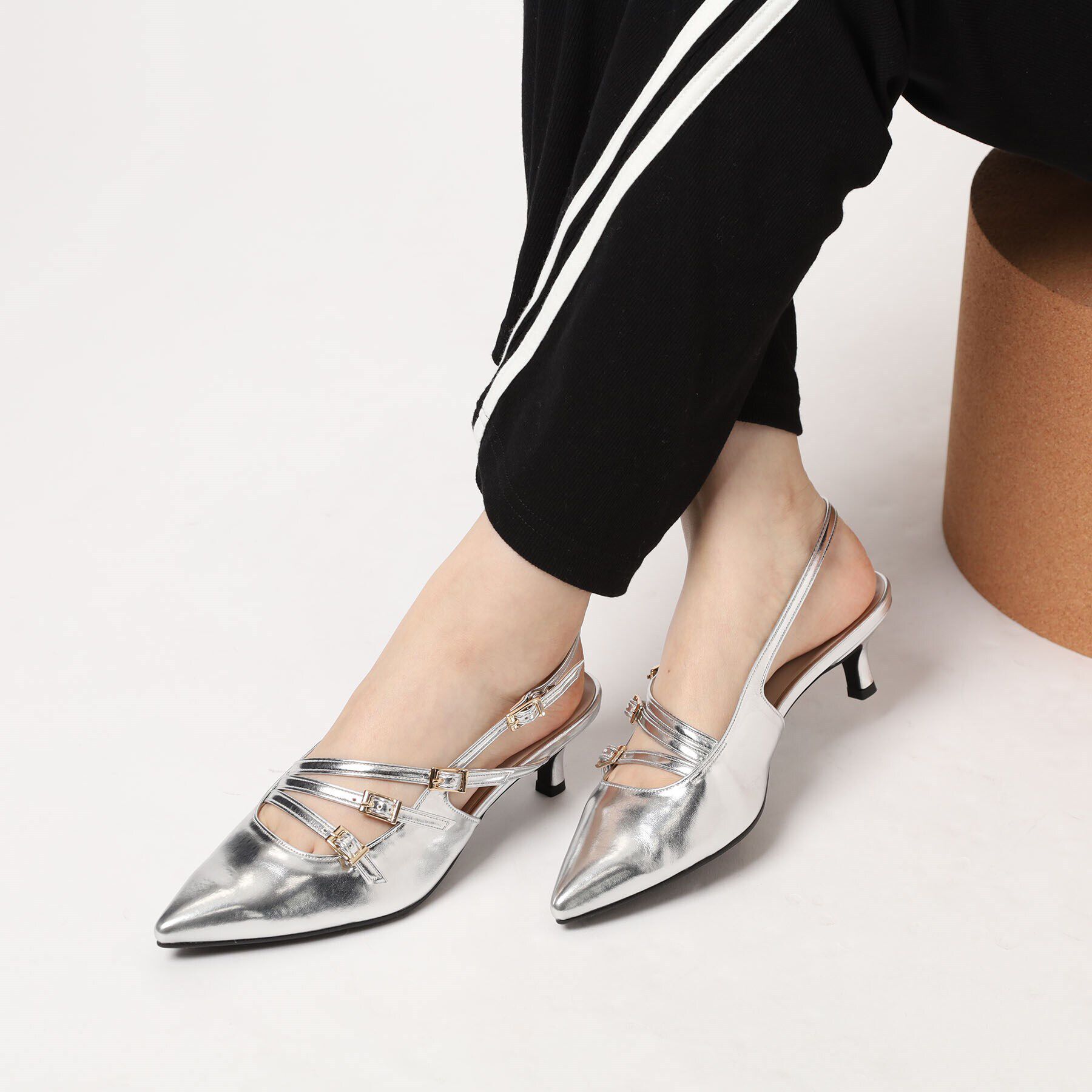 ESPERANZA「バックストラップミドルヒールパンプス」|パンプス|