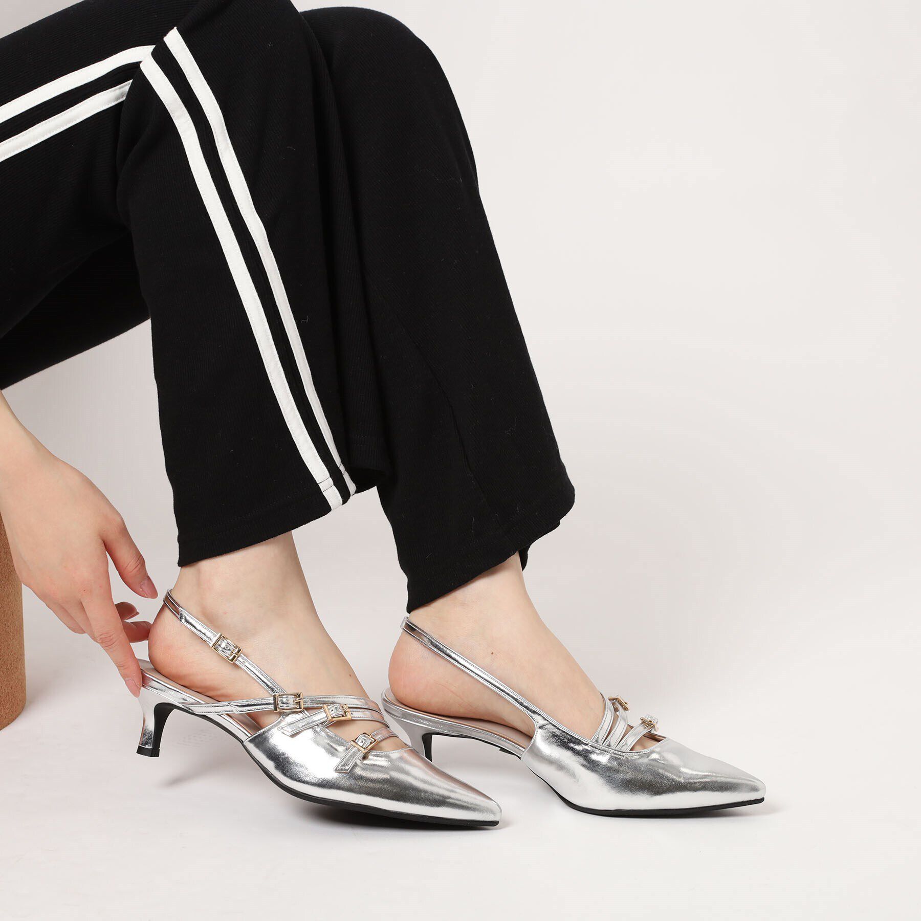 ESPERANZA「バックストラップミドルヒールパンプス」|パンプス|