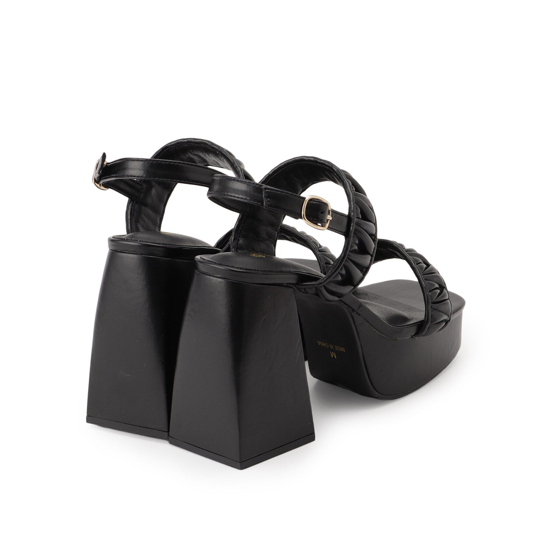 csT&P「ギャザーダブルベルト チャンキーヒールサンダル」|サンダル|