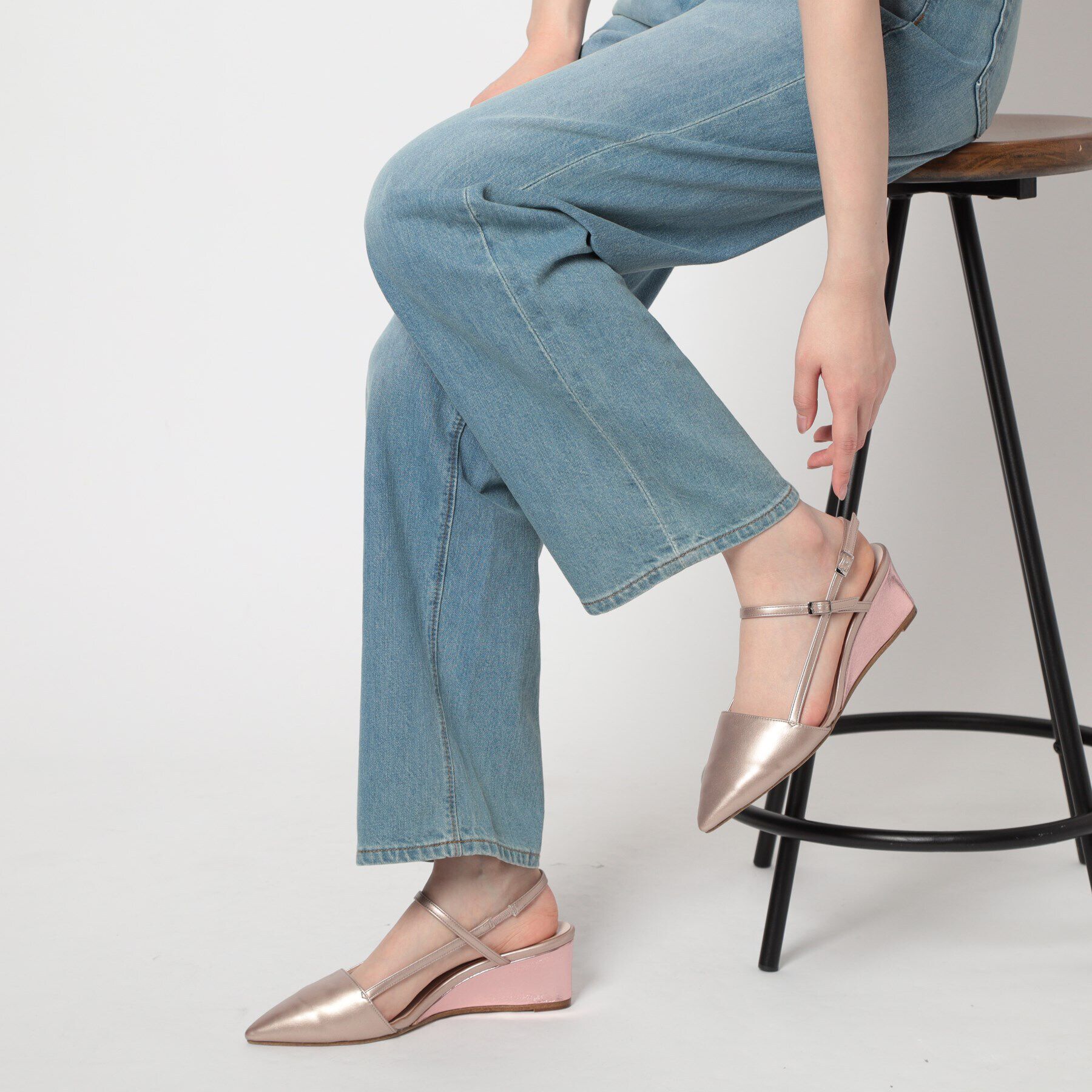 ESPERANZA「ウェッジソールバックストラップパンプス」|パンプス|