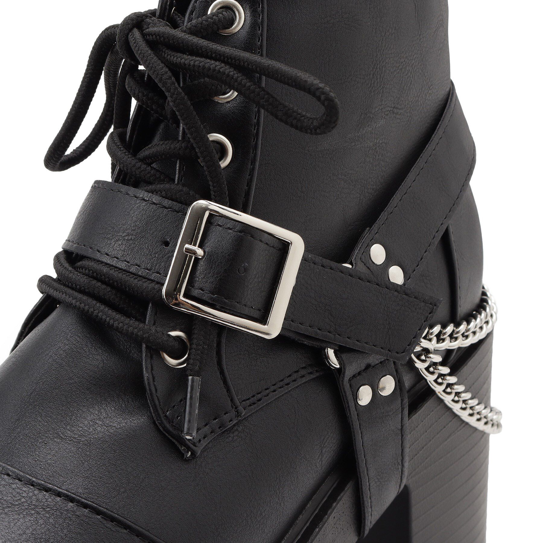 csT&P「ベルト取り外し可厚底ベルト付きブーツ」|ショートブーツ|