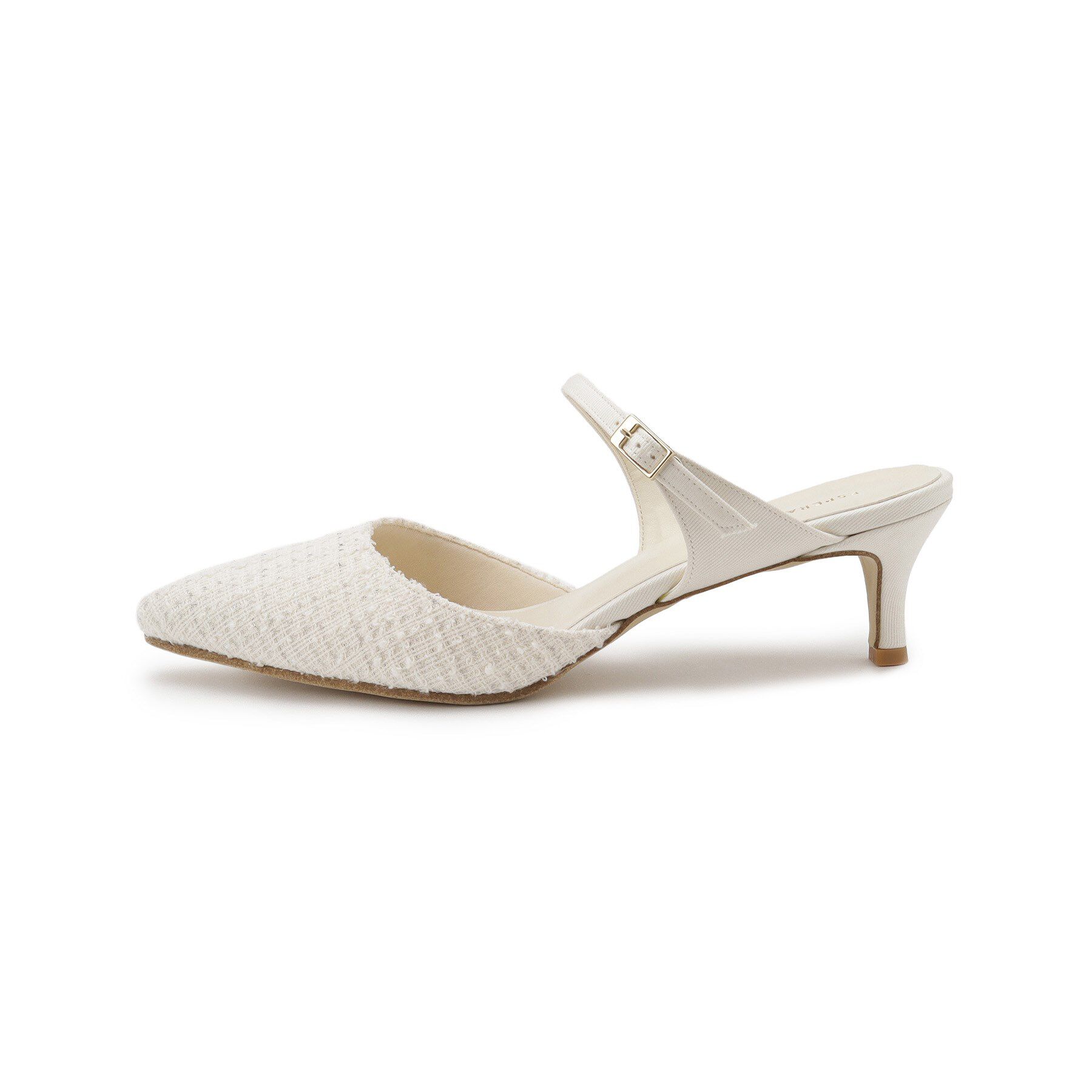 ESPERANZA「ポインテッドツイードミュール」|サンダル|