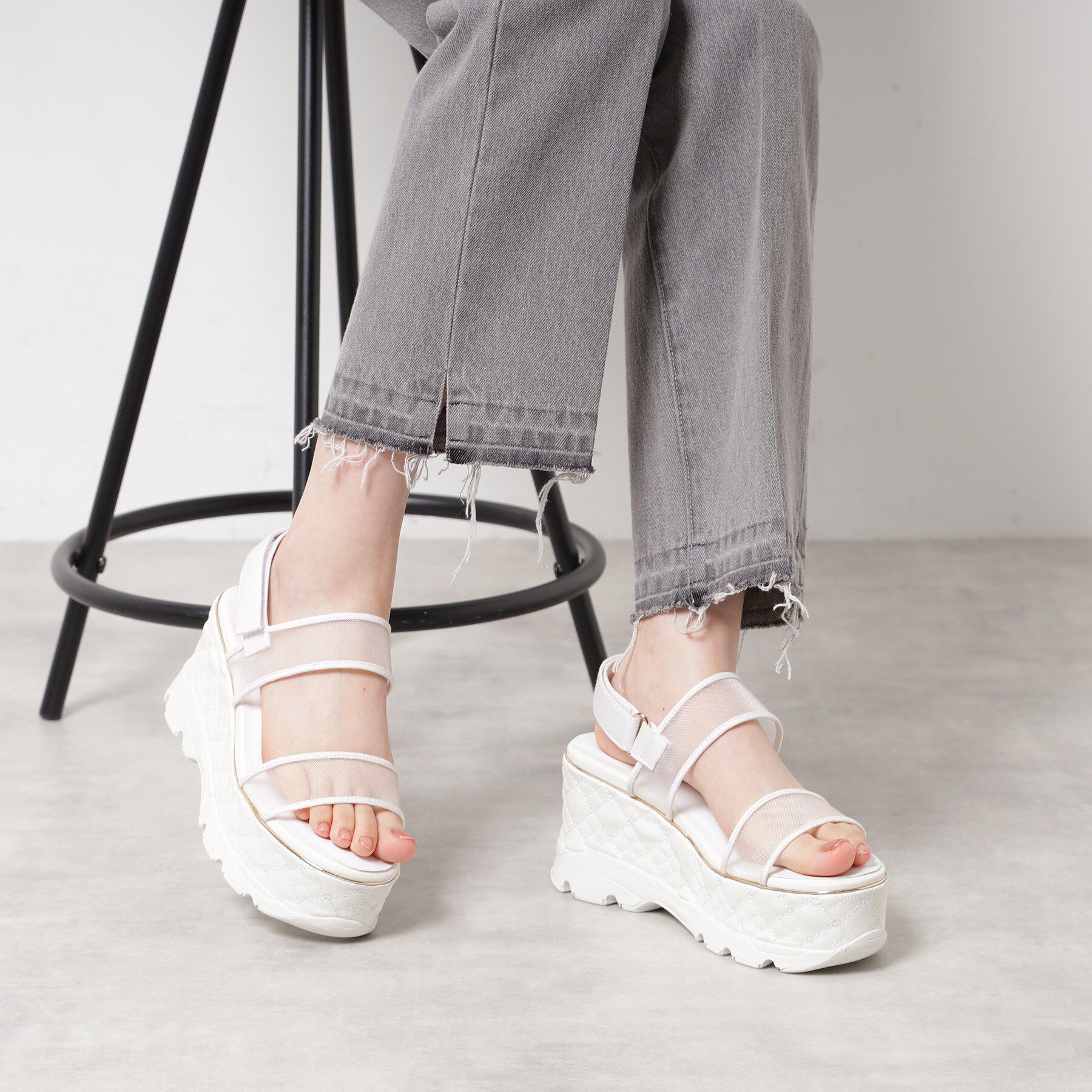 ESPERANZA「キルティング厚底スポサン」|サンダル|