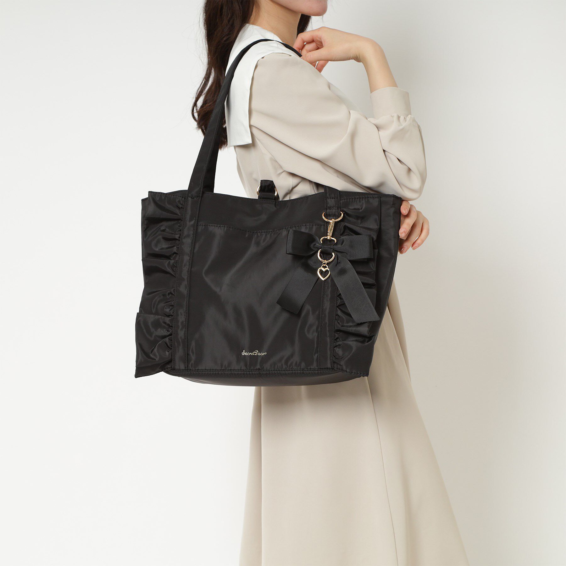 Ober Tashe「【新生活・新学期】フリルリボントートバッグ」|トートバッグ|