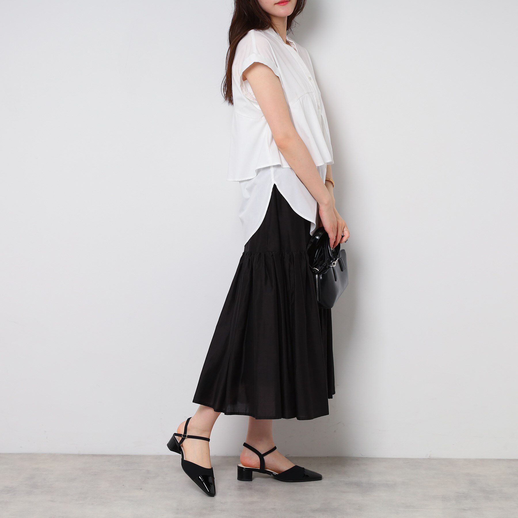 ESPERANZA「エナメル&times;ツイードストラップパンプス」|サンダル|