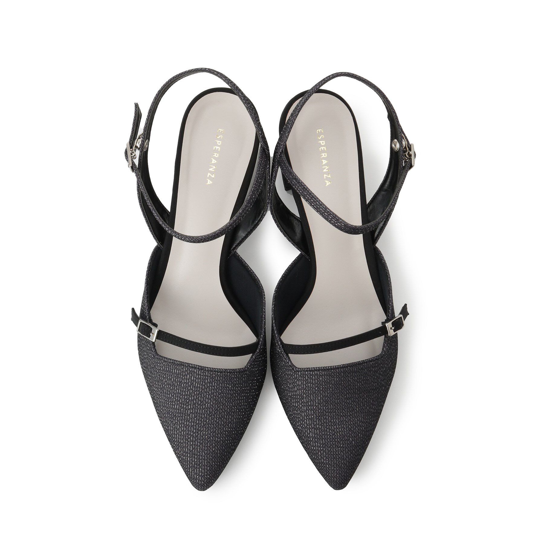 ESPERANZA「ポインテッドアンクルストラップパンプス」|パンプス|