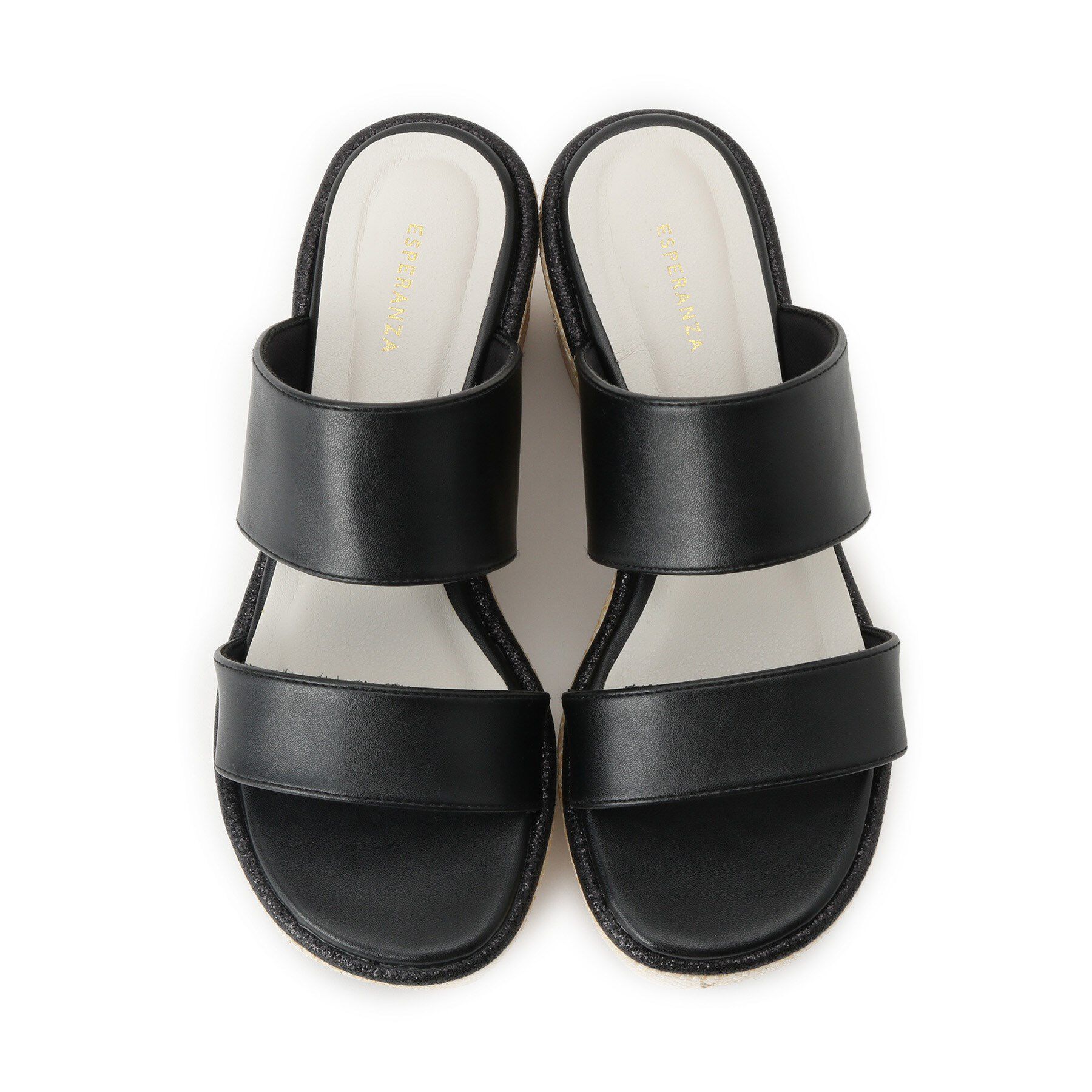 ESPERANZA「ラメラインウェッジミュール」|サンダル|