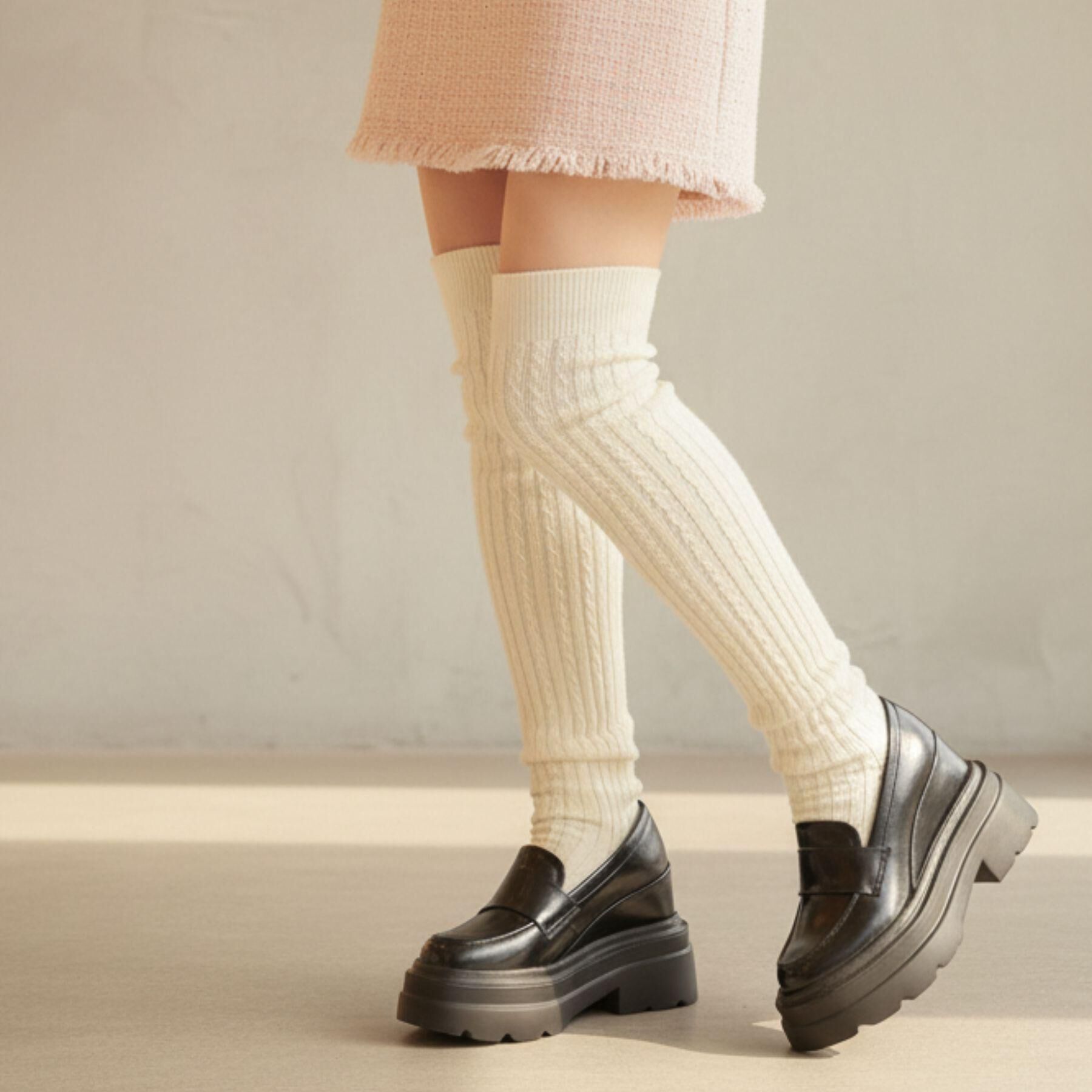 ESPERANZA「【EC先行販売】ボリューム厚底ローファー」|パンプス|ブラック(019)