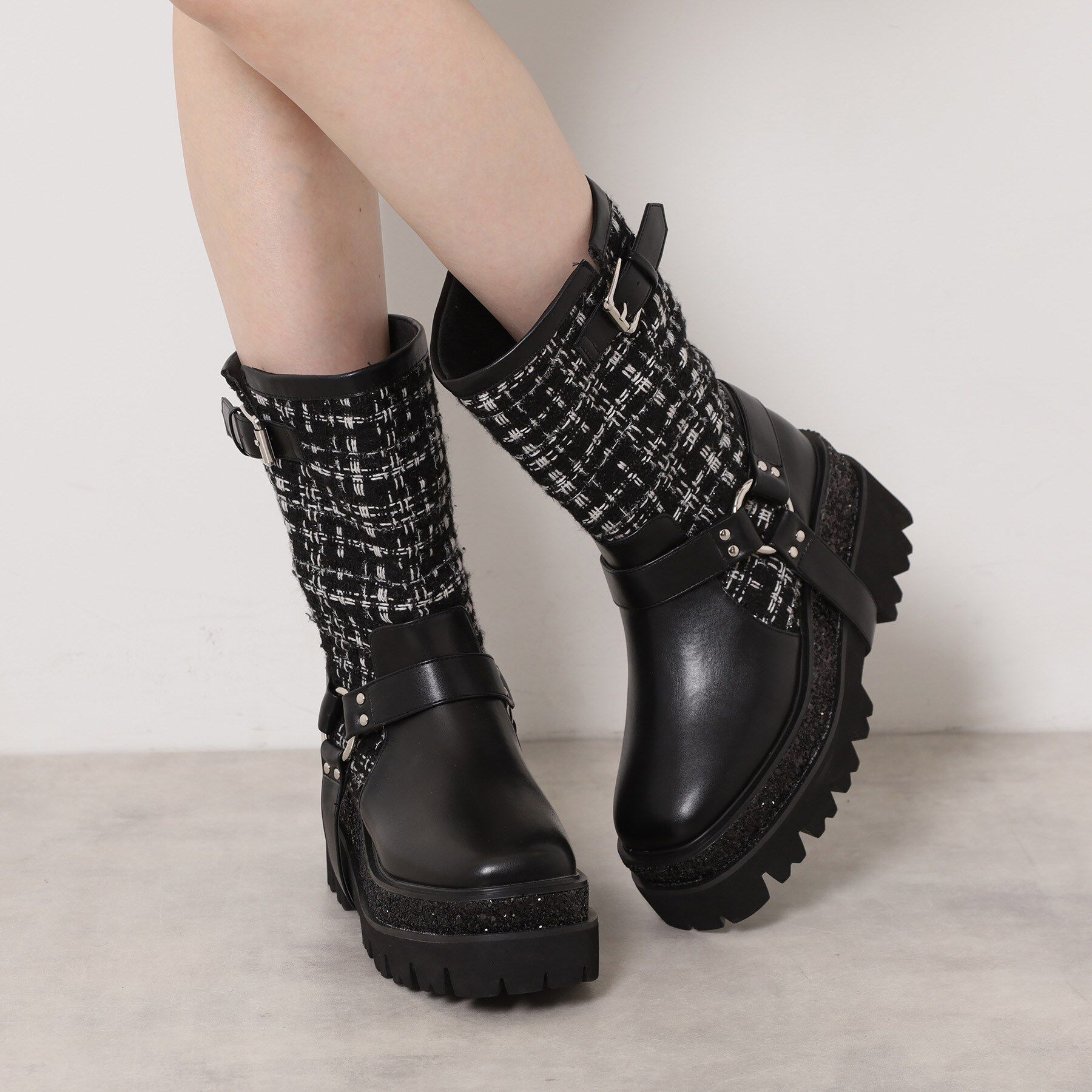 ESPERANZA「ダブルトラックソールエンジニアブーツ」|ショートブーツ|