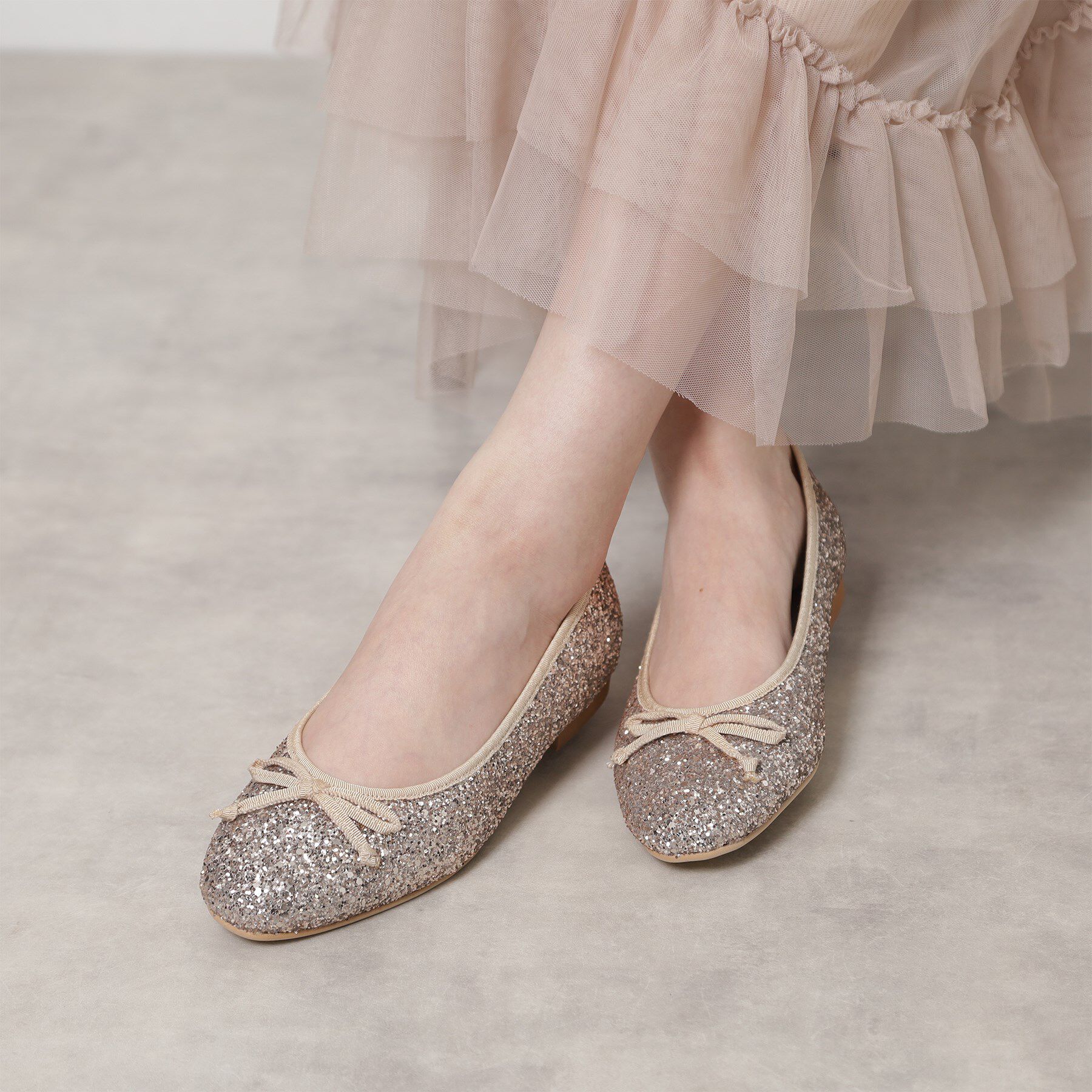 ESPERANZA「【EC限定カラーあり】グリッターバレエシューズ」|パンプス|