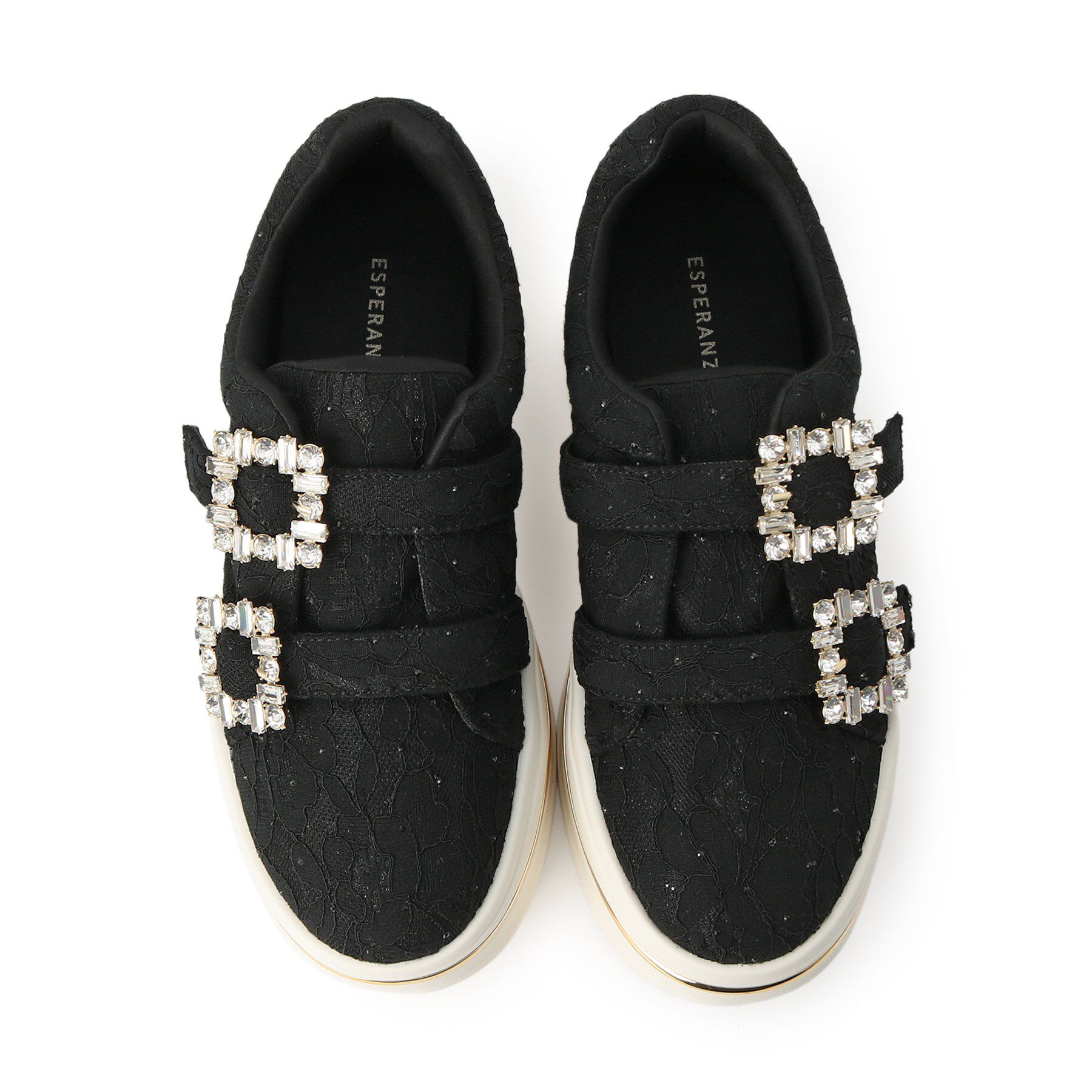 ESPERANZA「ビジューバックルWストラップレーススニーカー」|スニーカー|