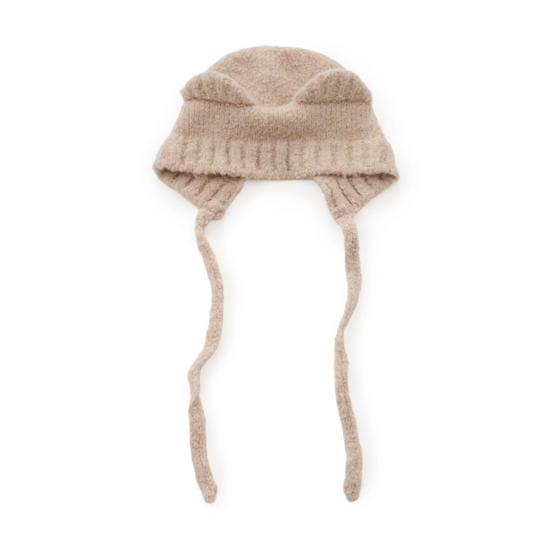 Grandedge「クマミミニット帽」|ニット帽|ベージュ(052)