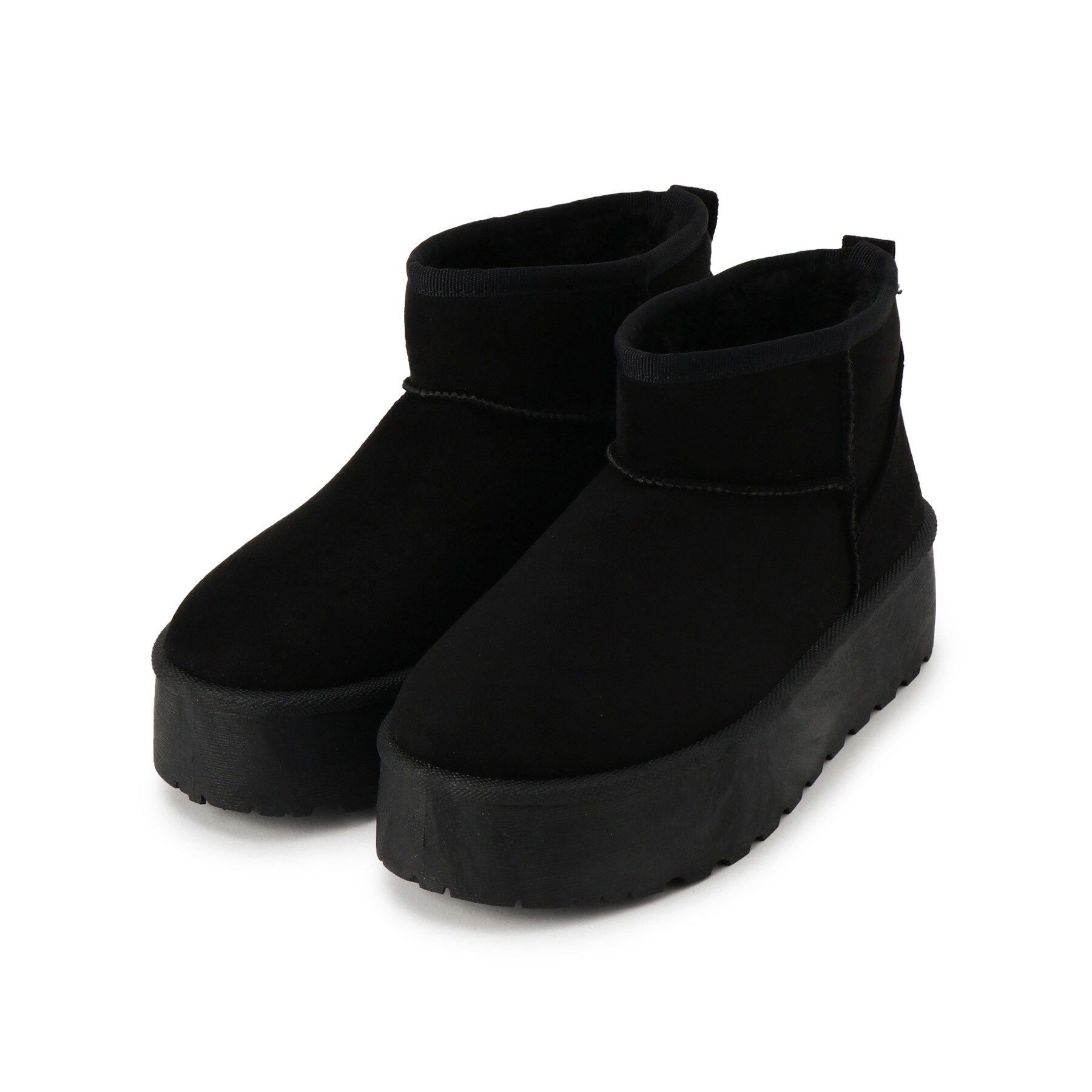 csT&P「厚底プレーンフェイクムートン」|ショートブーツ|