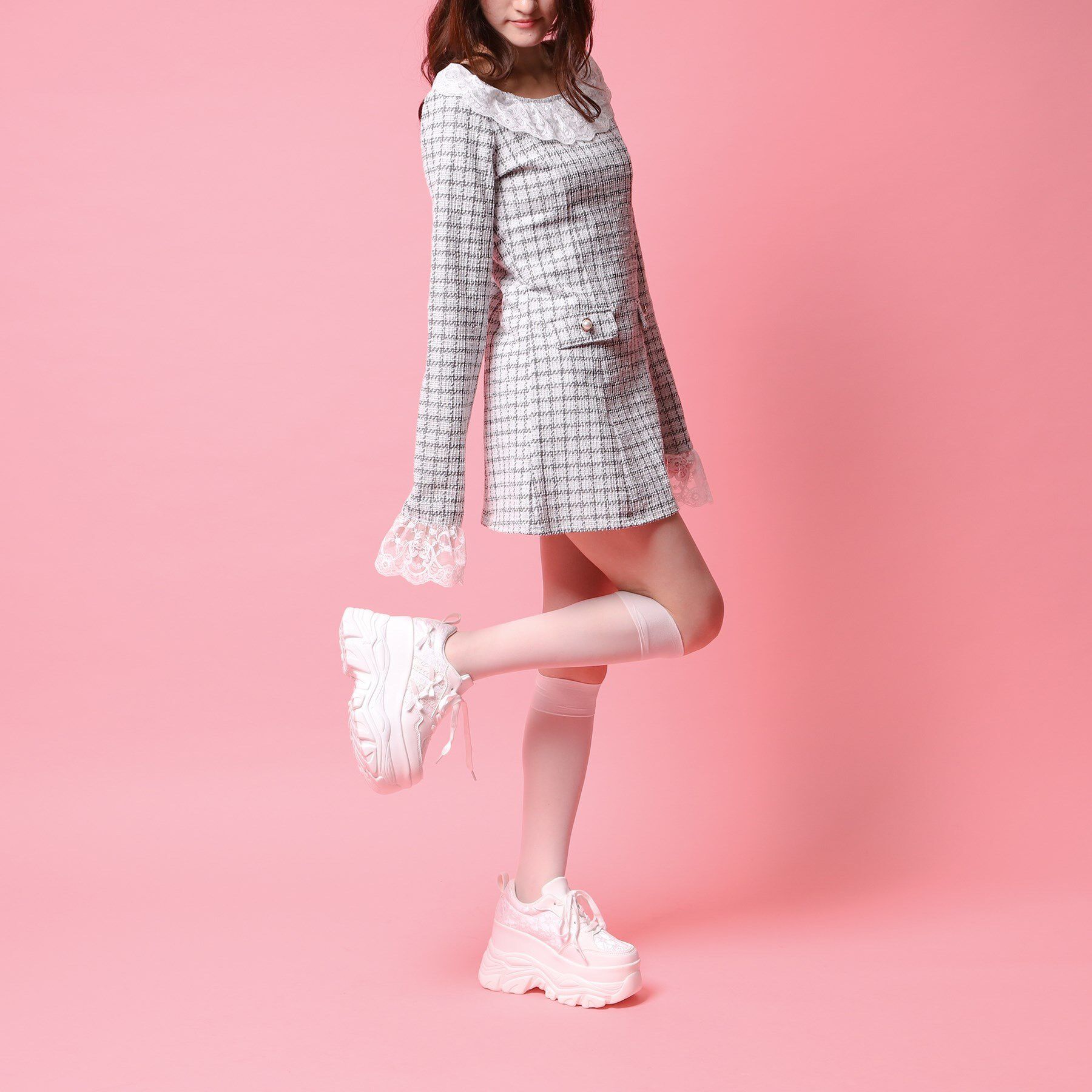 csT&P「リボンレース 厚底スニーカー」|スニーカー|