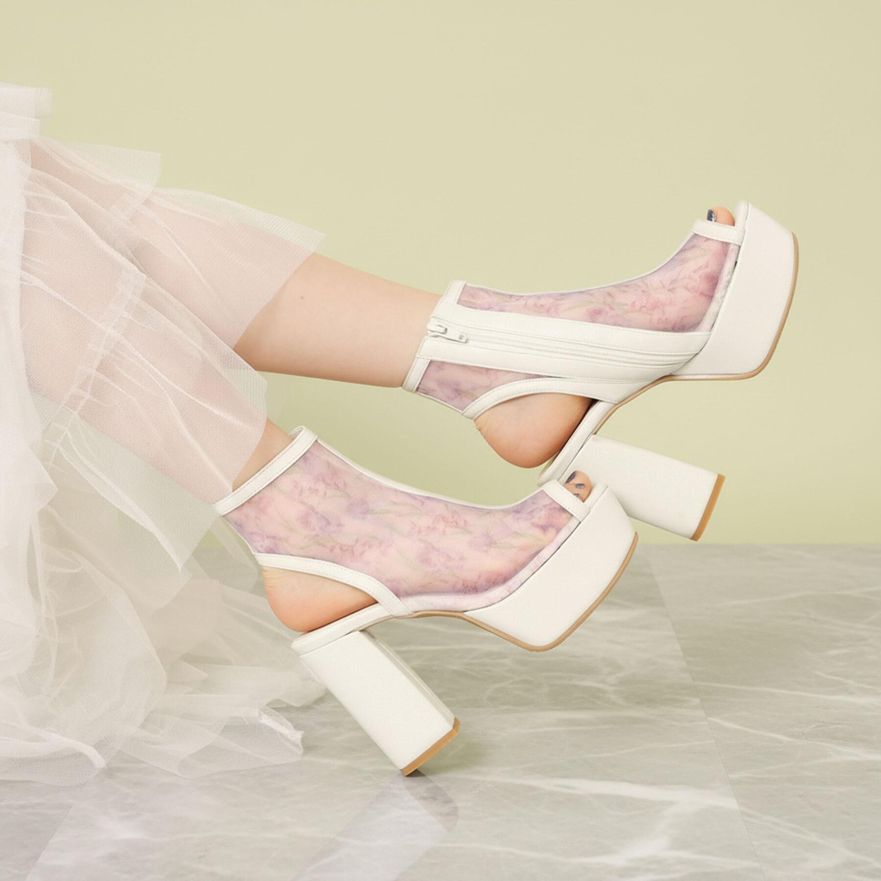 ESPERANZA「【ラク盛り/ブーサン】リピーター続出／脚長美脚 ラク盛りブーサン」|ショートブーツ|花柄(000)