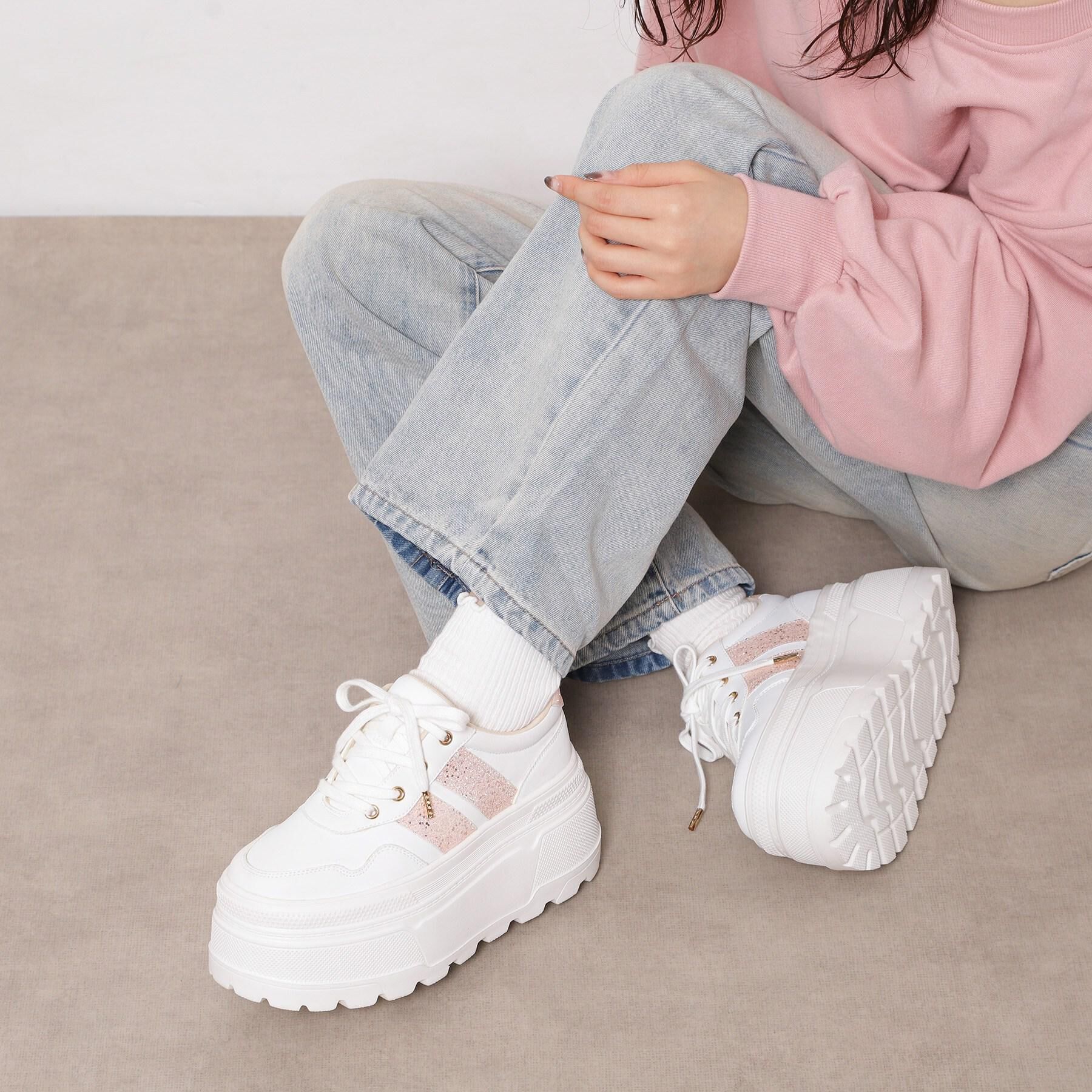 ESPERANZA「ラメライン厚底スニーカー」|スニーカー|