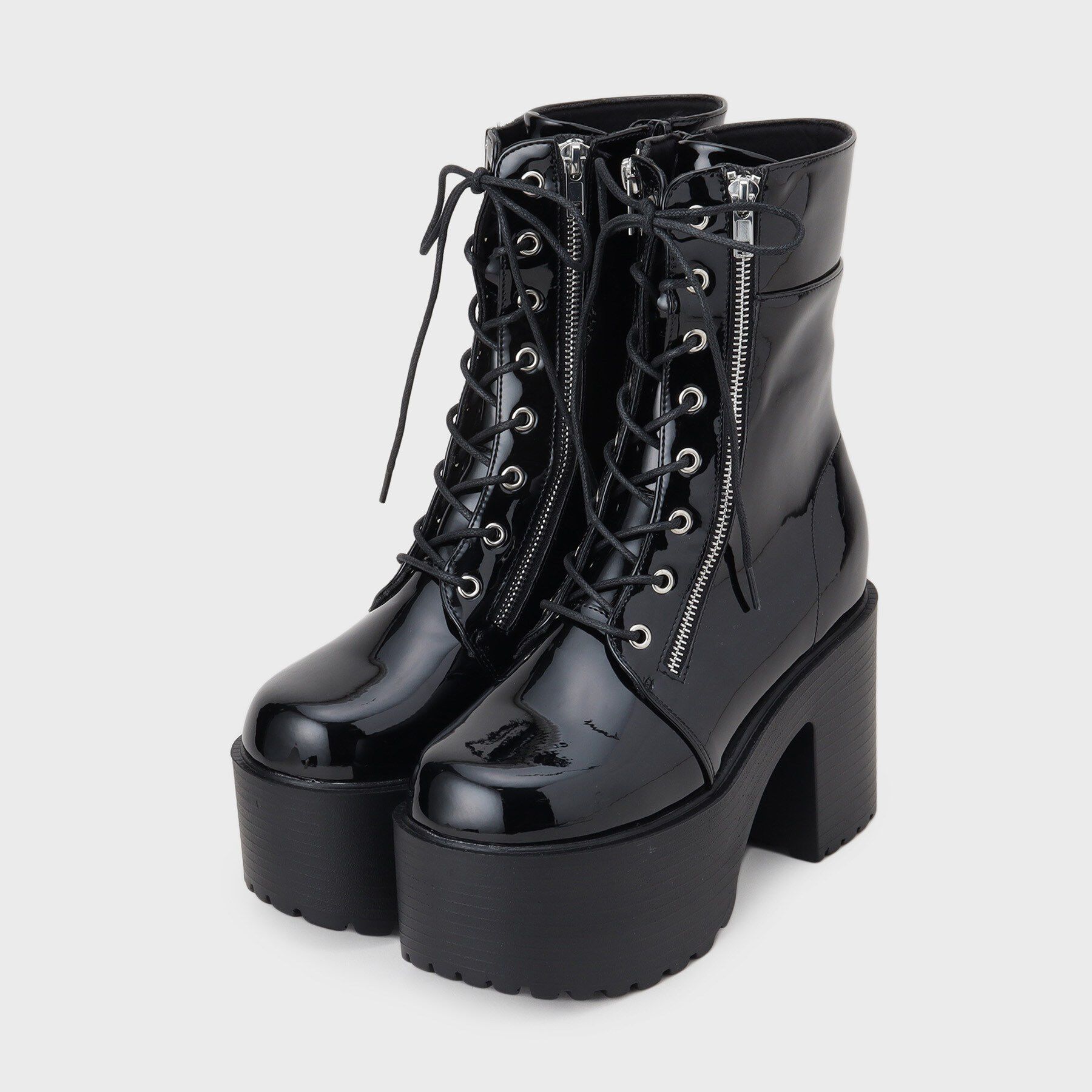 csT&P「厚底サイドジップミドル丈ブーツ」|ショートブーツ|