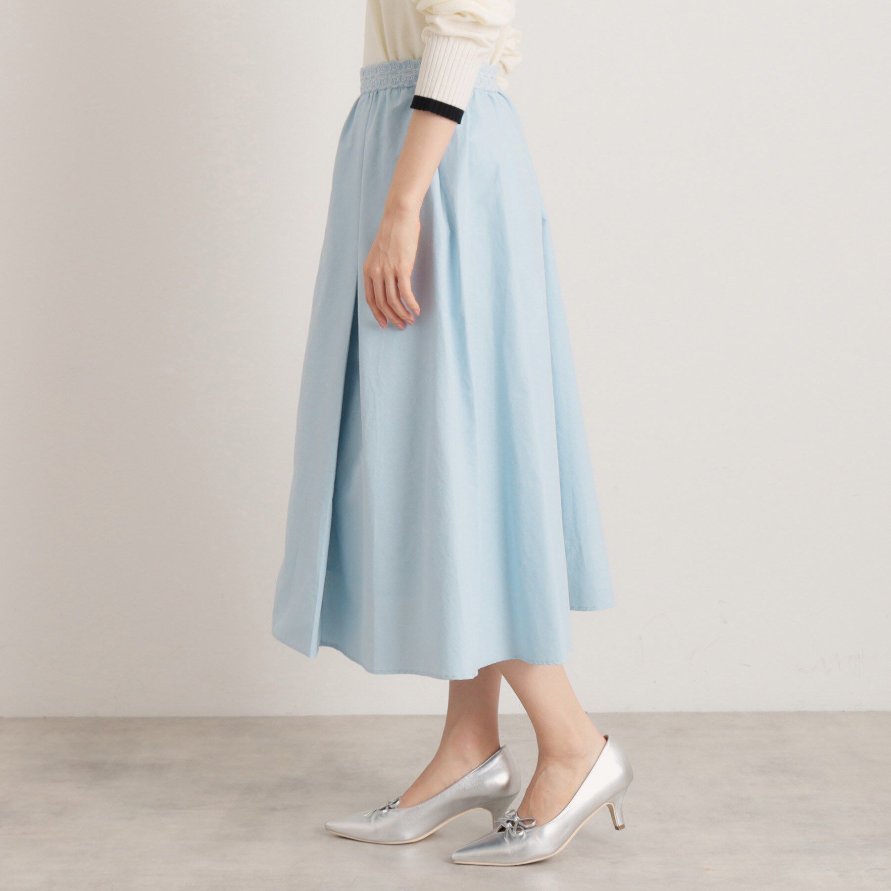 SunaUna「【通勤服】タフタフレアスカート」|スカート|