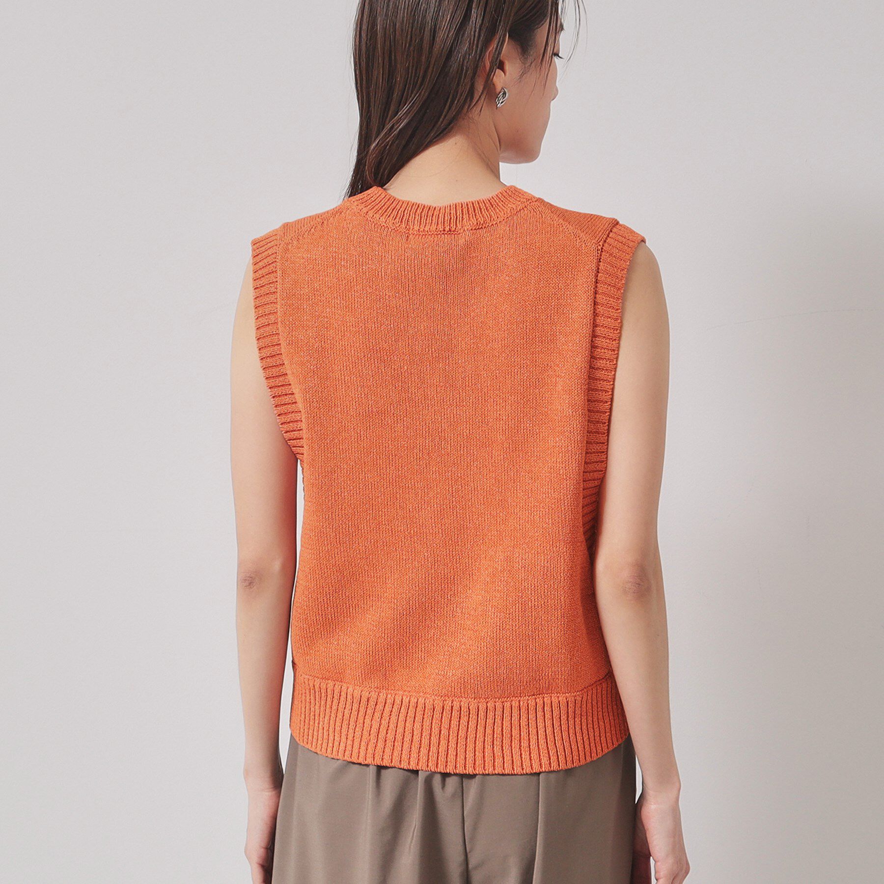 SunaUna「【コサージュ付き】レイヤードニット」|ベスト・ジレ|